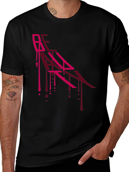 Edgy Graphic Print Black T-Shirt