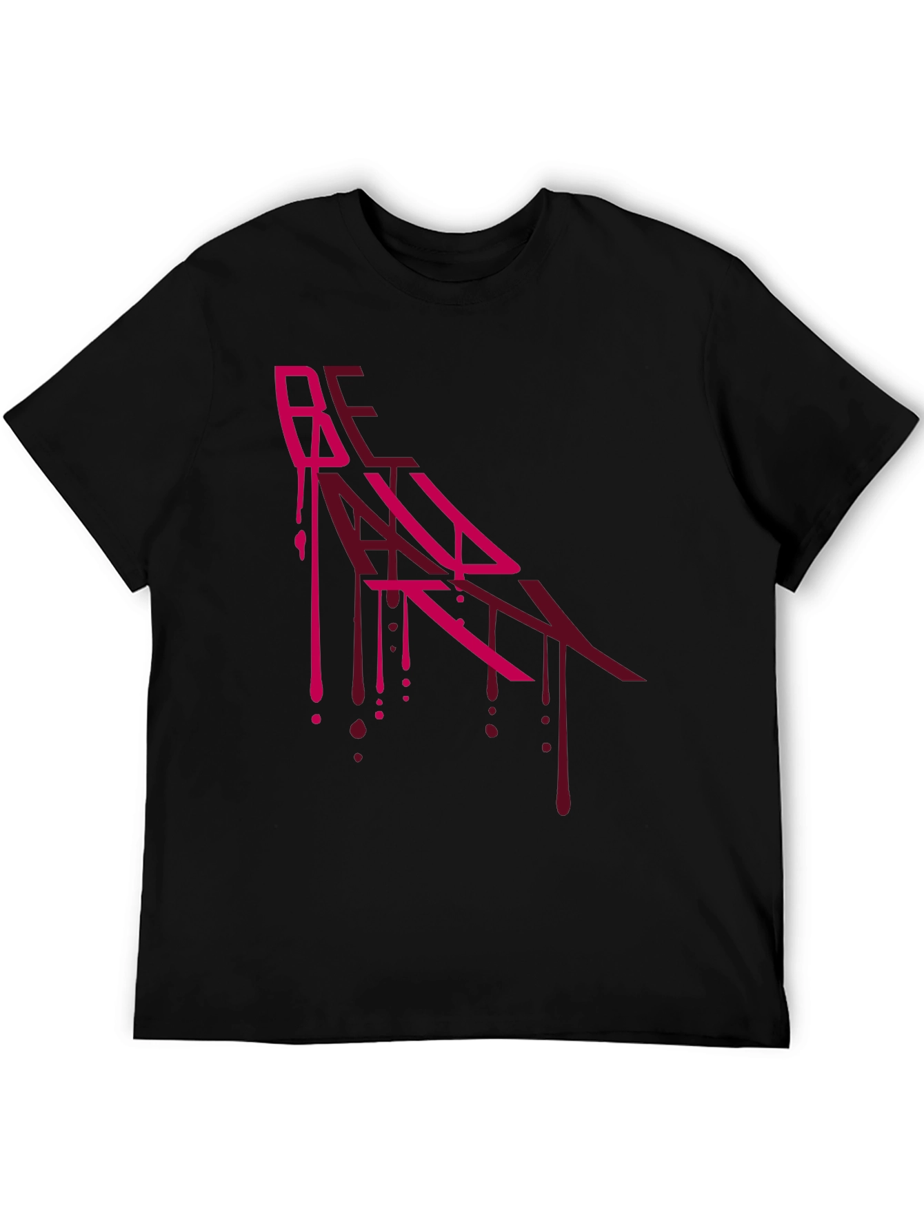 Edgy Graphic Print Black T-Shirt