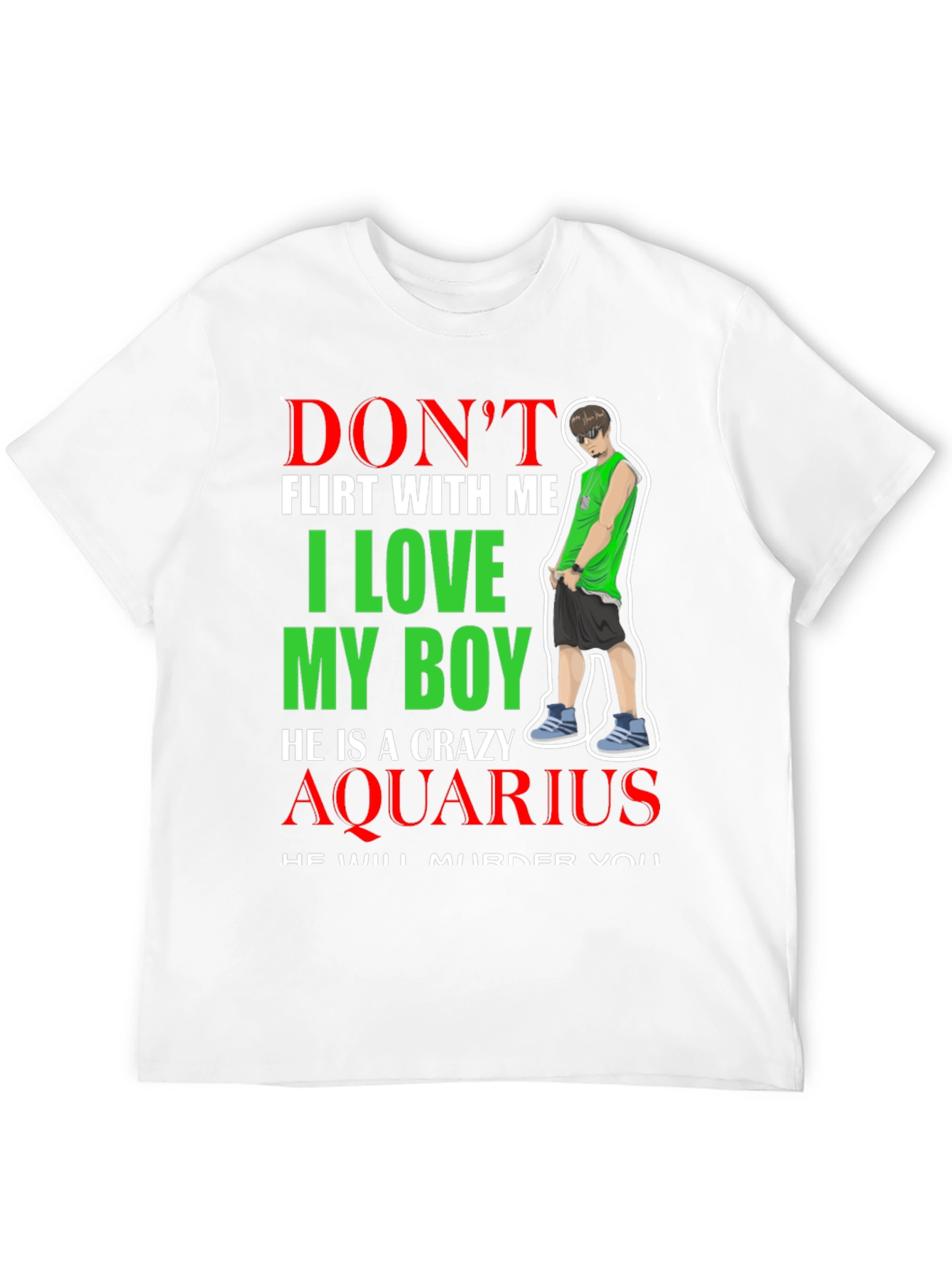 Crazy Aquarius Boy Graphic T-Shirt