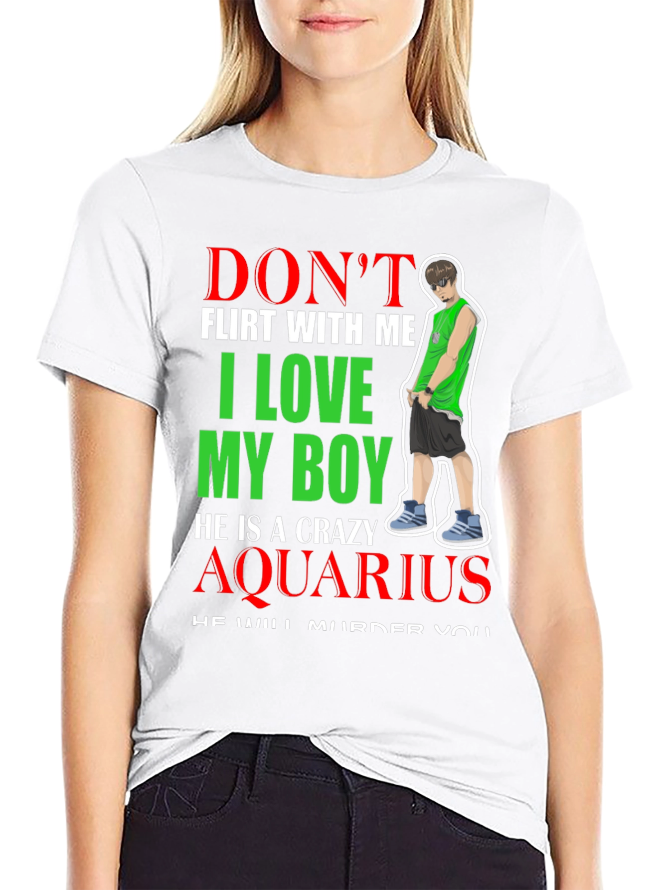 Crazy Aquarius Boy Graphic T-Shirt