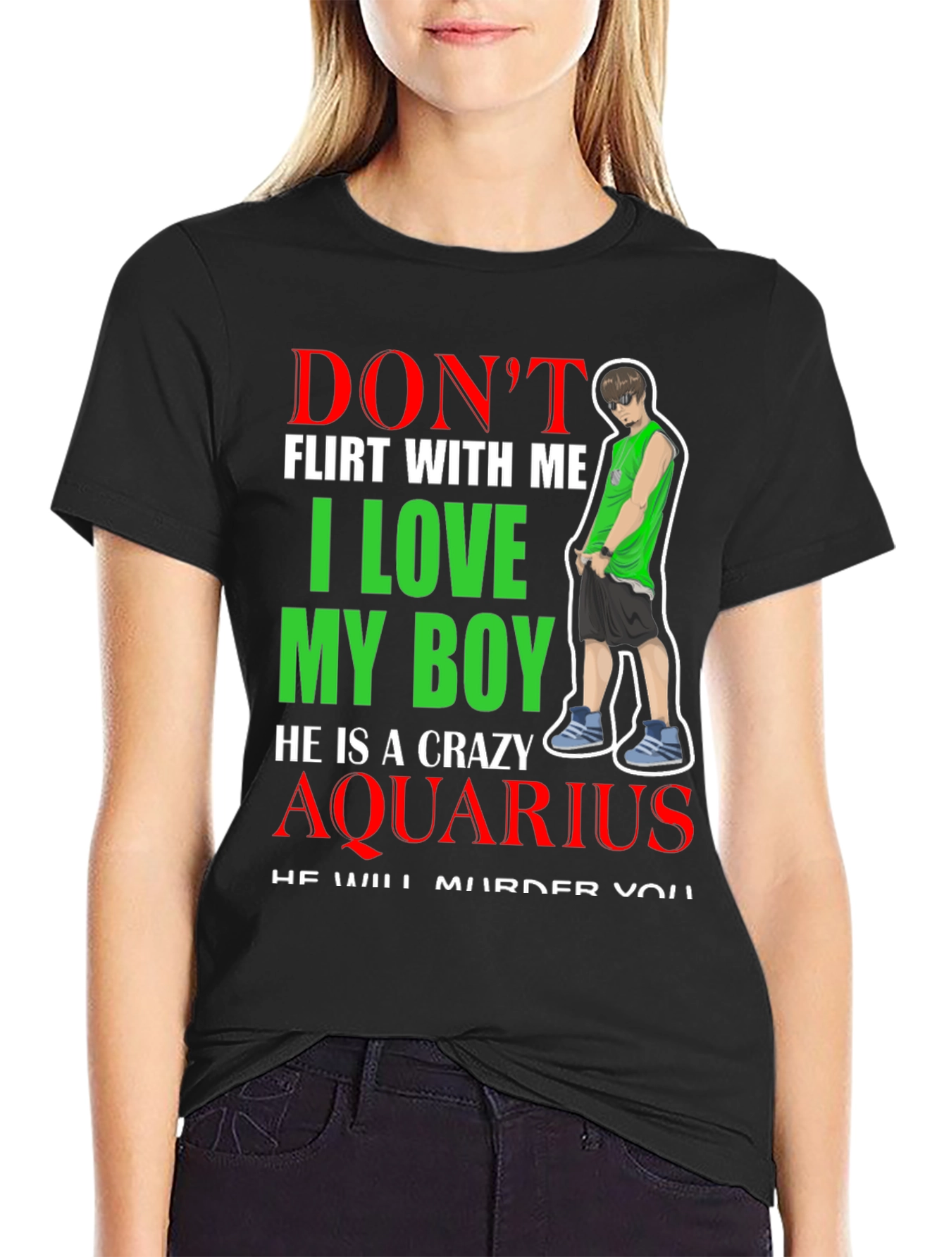 Crazy Aquarius Boy Graphic T-Shirt