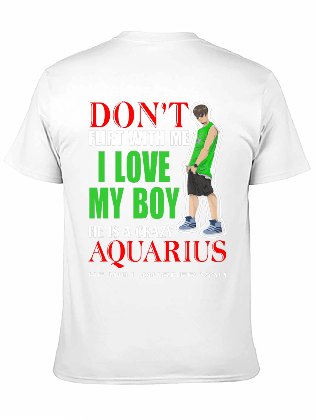 Crazy Aquarius Boy Graphic T-Shirt