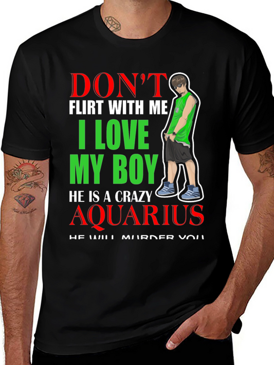 Crazy Aquarius Boy Graphic T-Shirt