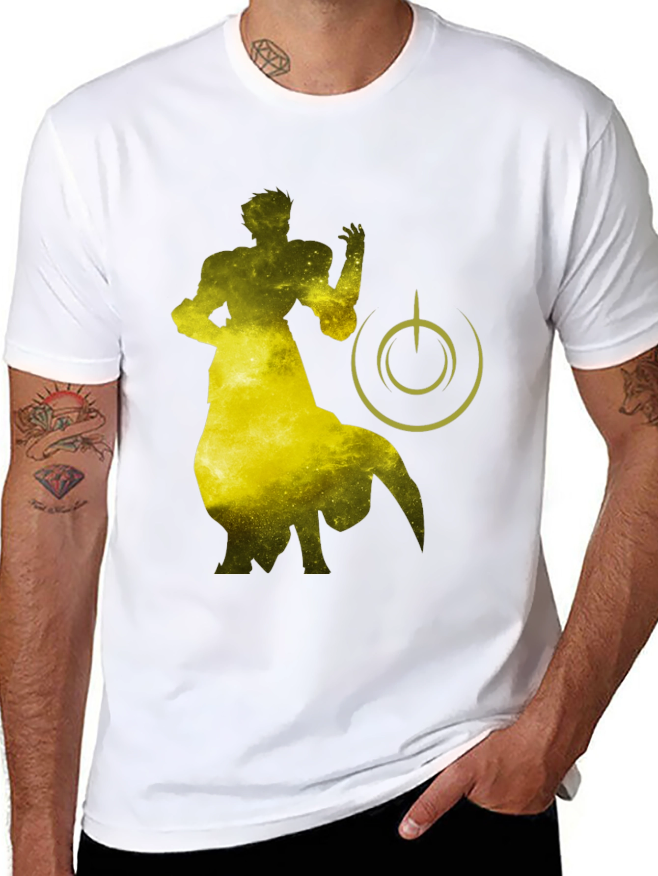 Sci-Fi Silhouette Graphic Black T-Shirt