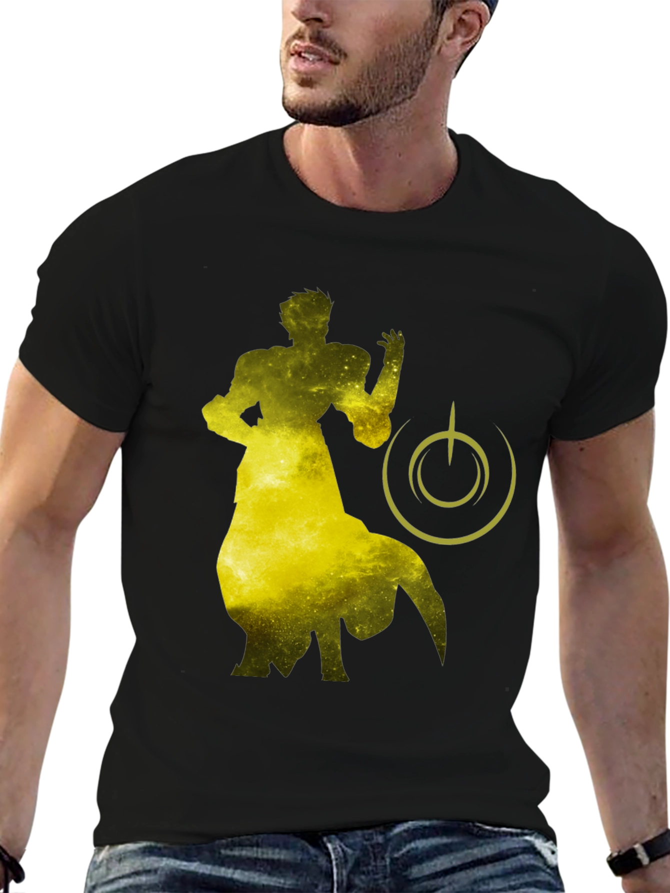 Sci-Fi Silhouette Graphic Black T-Shirt