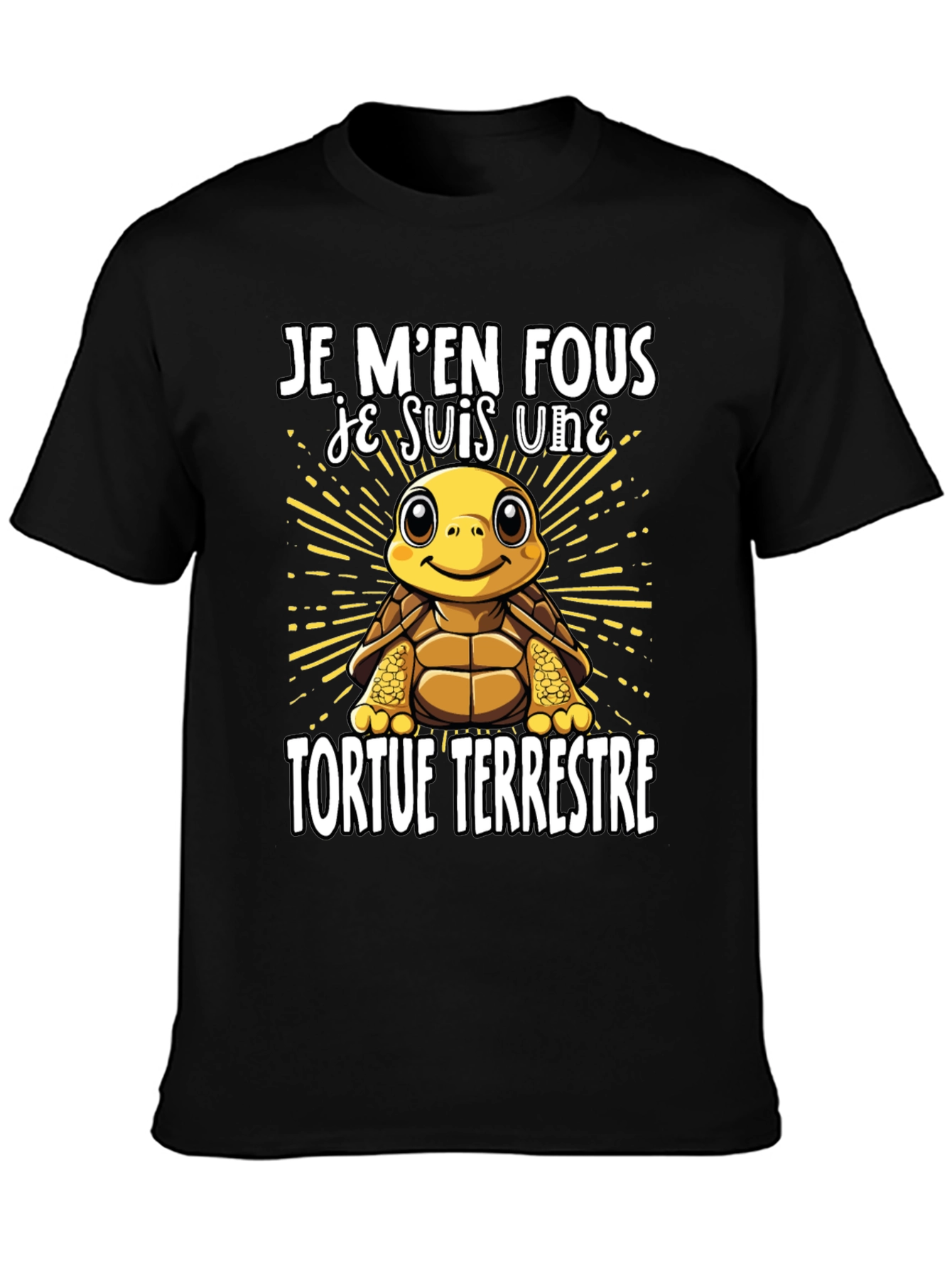 Funny French Turtle T-Shirt - Je Men Fous