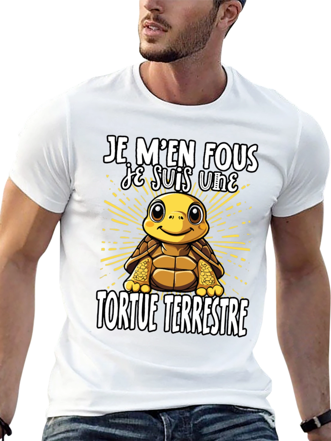 Funny French Turtle T-Shirt - Je Men Fous