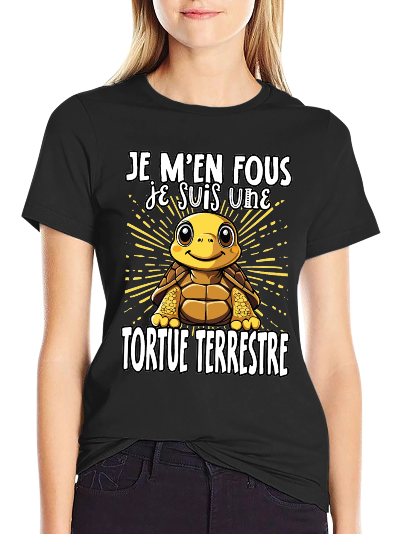 Funny French Turtle T-Shirt - Je Men Fous