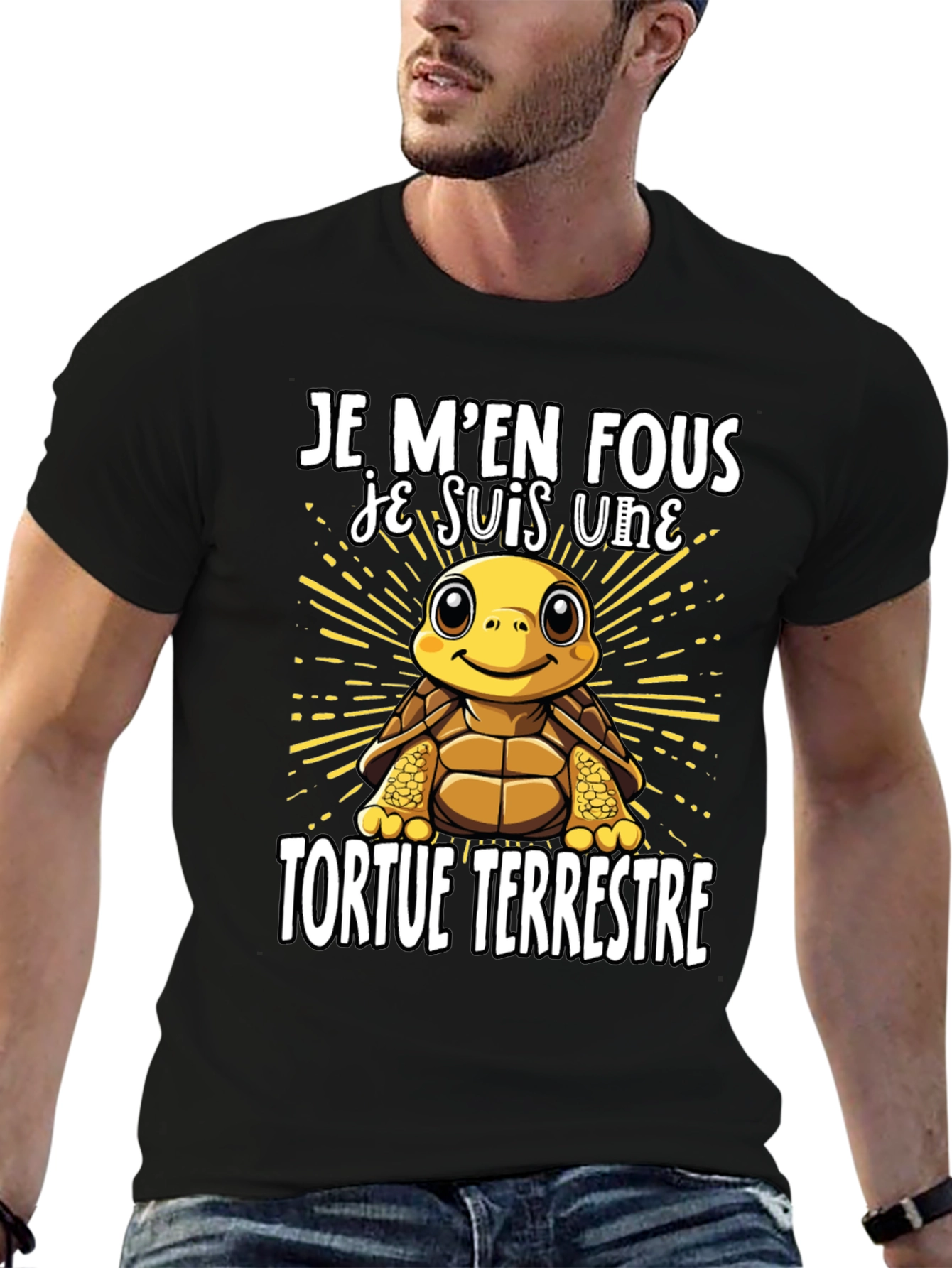 Funny French Turtle T-Shirt - Je Men Fous