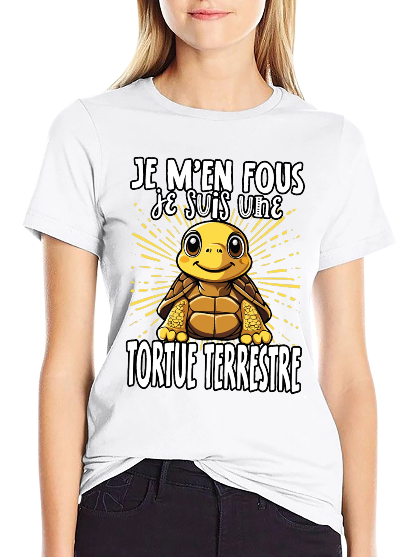 Funny French Turtle T-Shirt - Je Men Fous