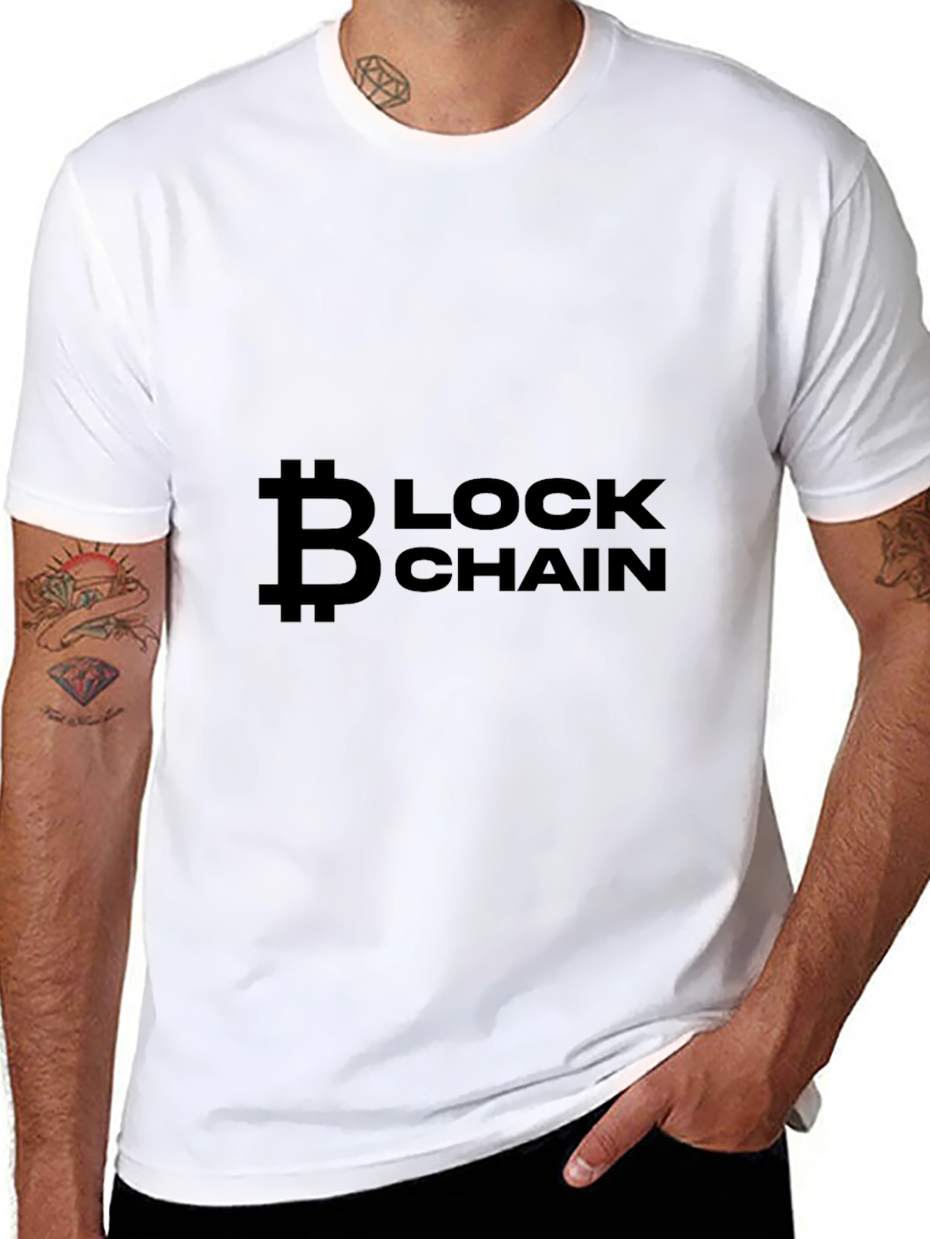 Bitcoin Blockchain Black T-Shirt