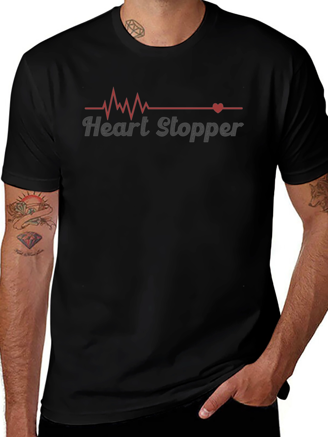 Heart Stopper Graphic T-Shirt - Trendy Design