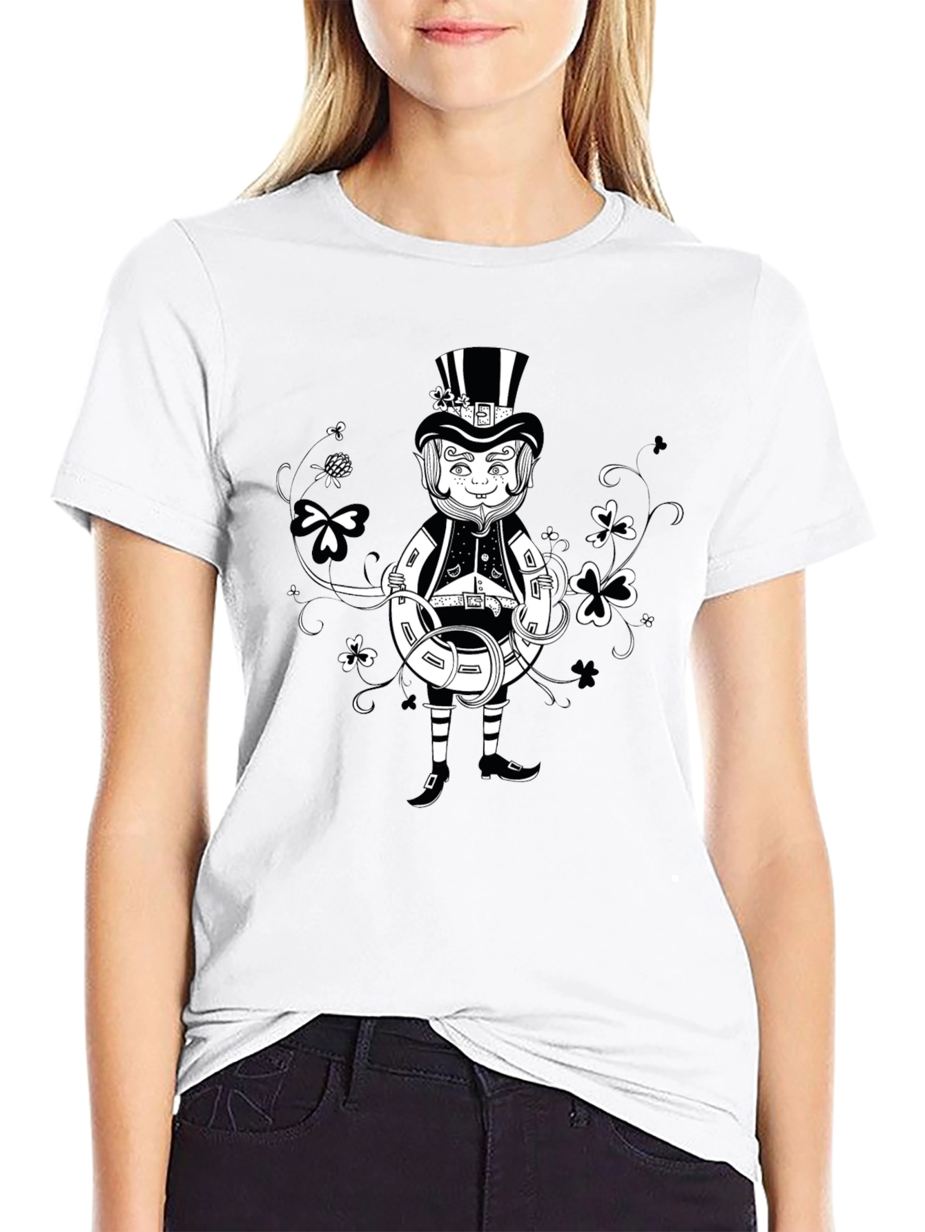 Lucky Leprechaun Black T-Shirt