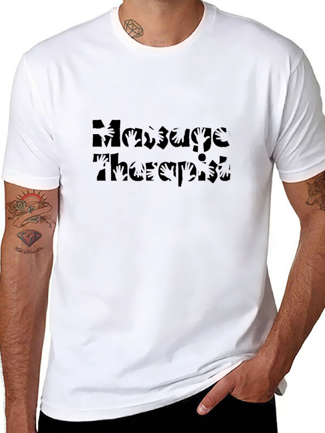 Massage Therapist Graphic Tee - Black