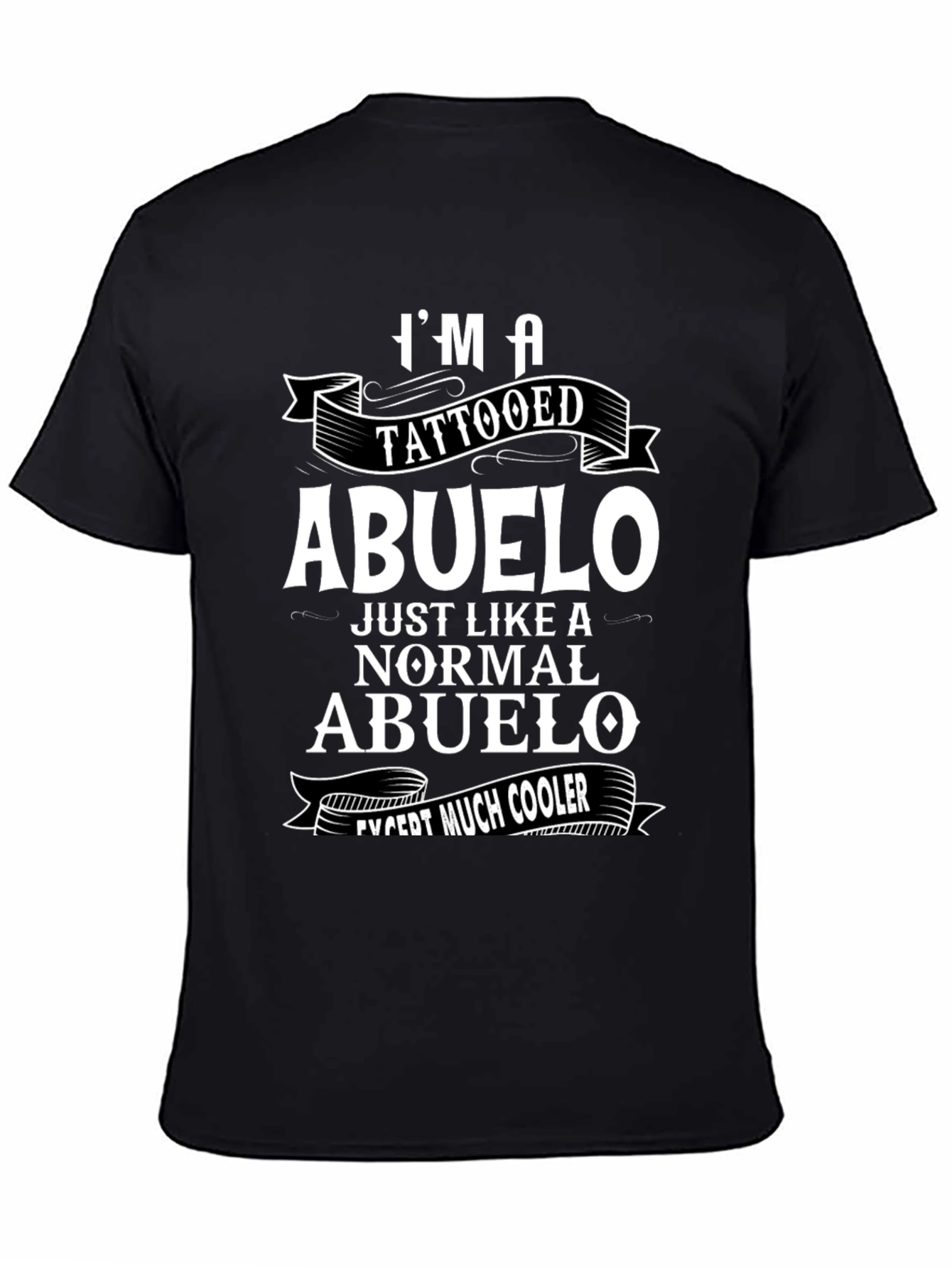 Tattooed Abuelo Graphic Tee - Cool Grandpa T-Shirt