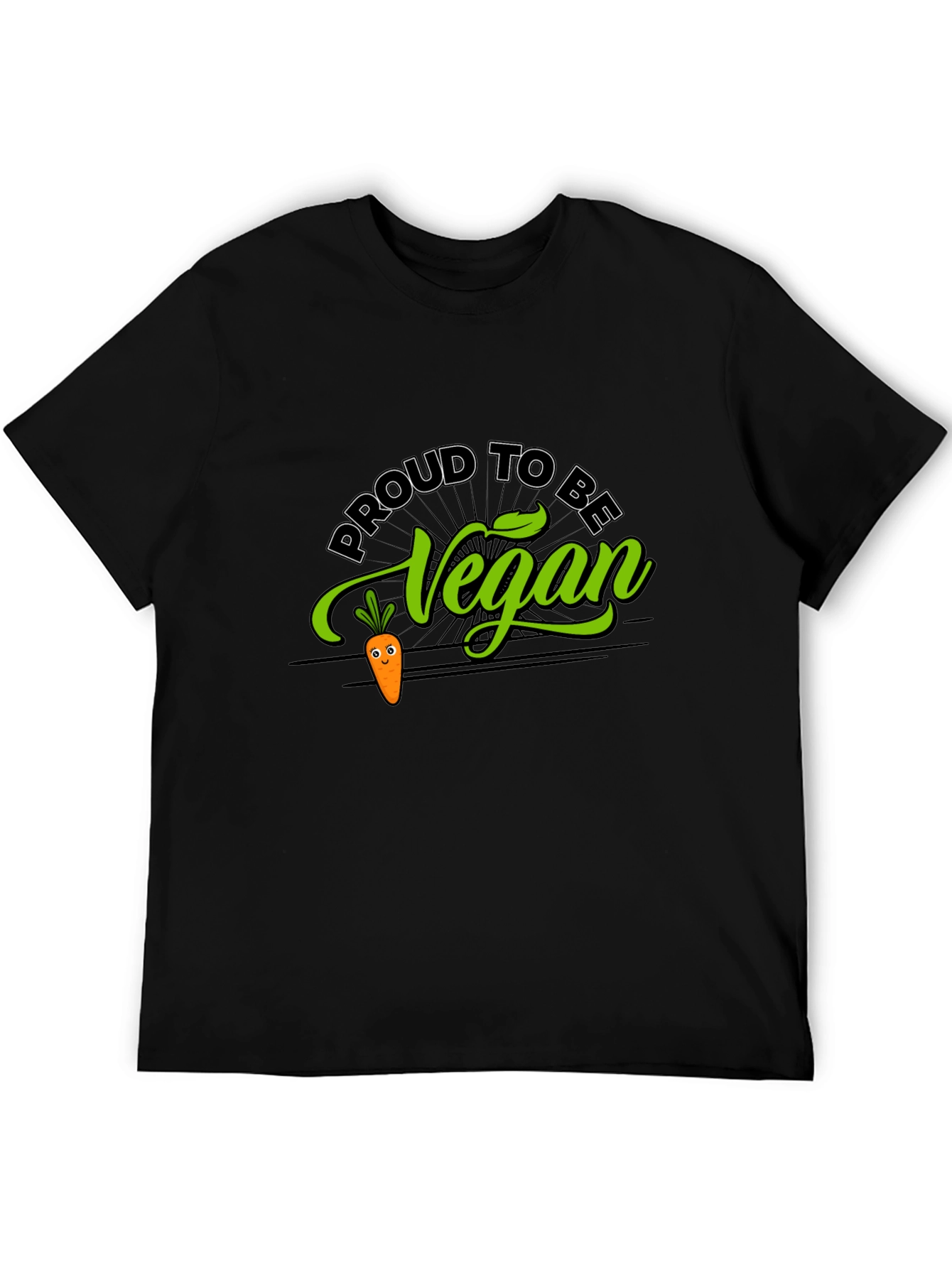 Proud To Be Vegan Graphic Tee - Black