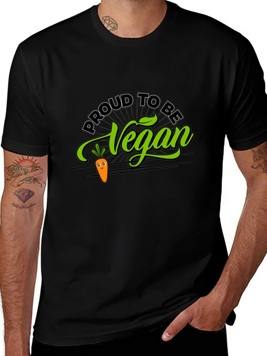 Proud To Be Vegan Graphic Tee - Black