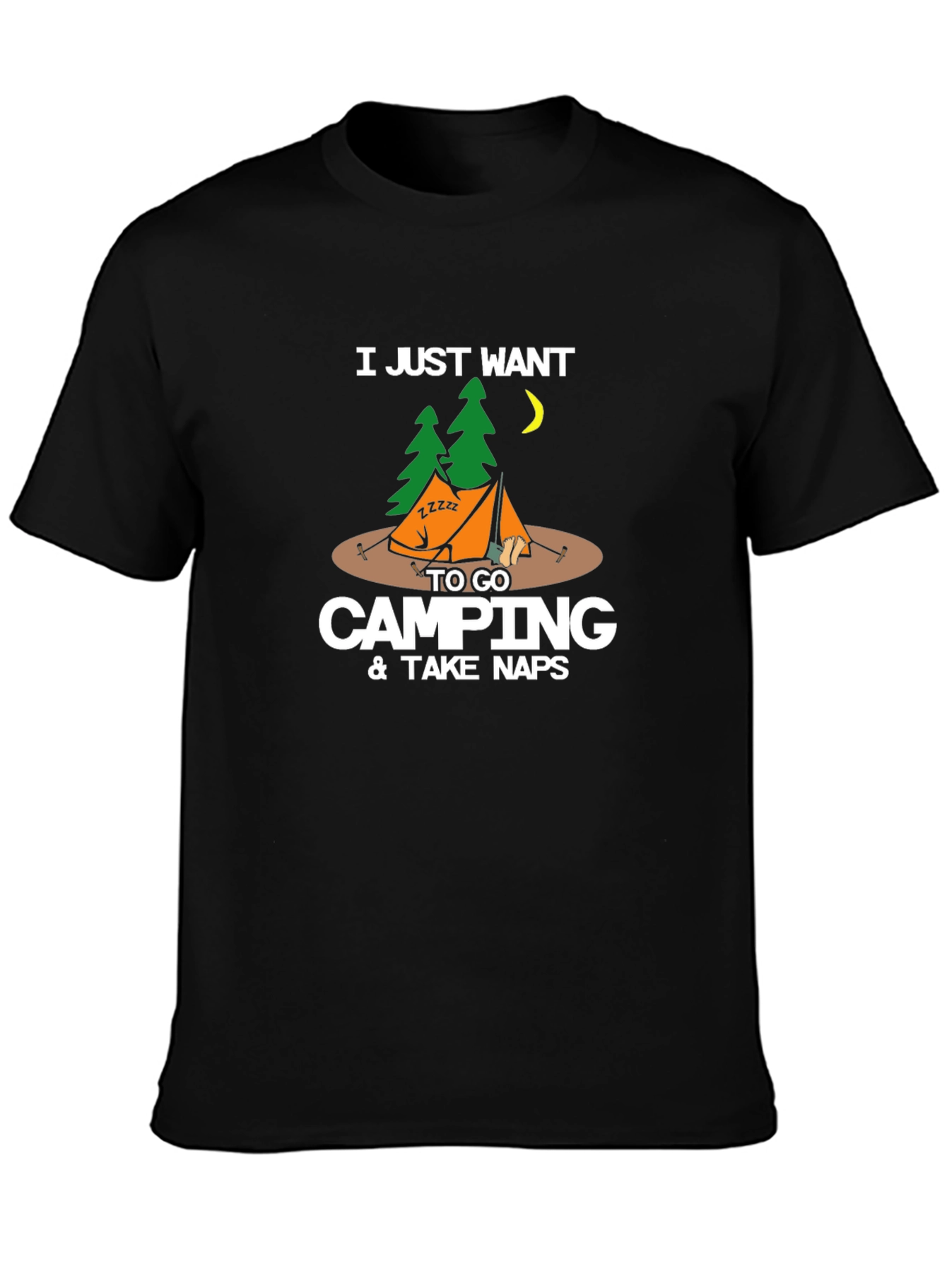 Camping & Naps Graphic Tee - Black