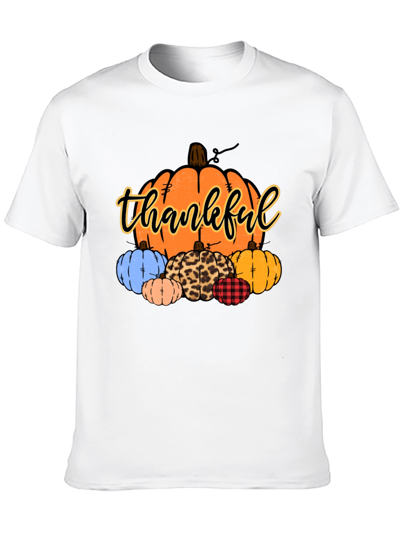 Thankful Pumpkin Patch Black T-Shirt