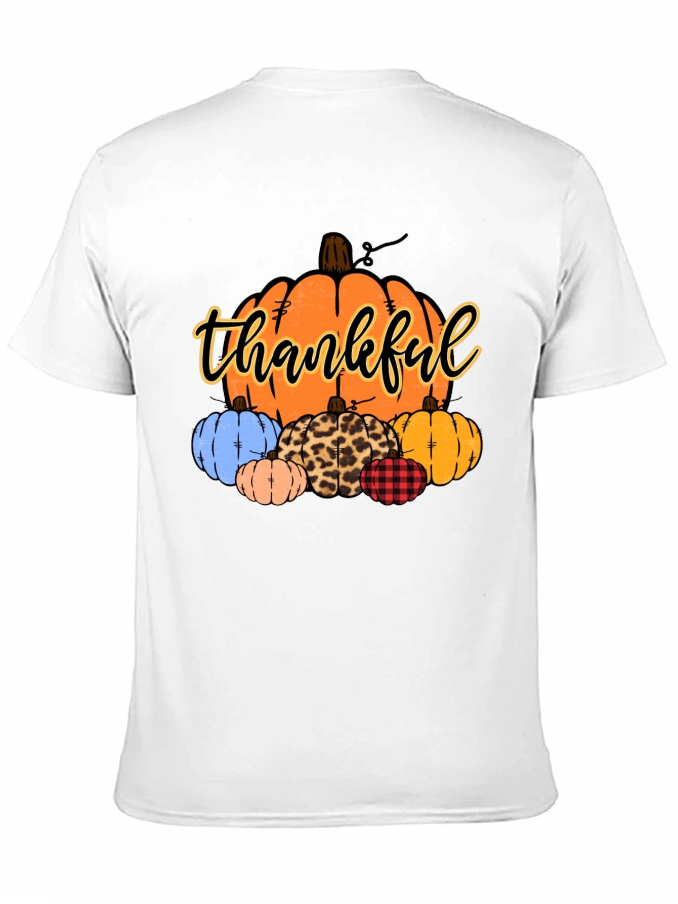 Thankful Pumpkin Patch Black T-Shirt
