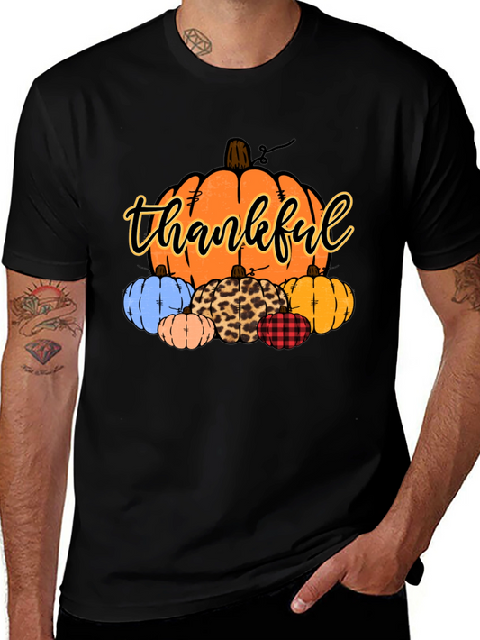 Thankful Pumpkin Patch Black T-Shirt