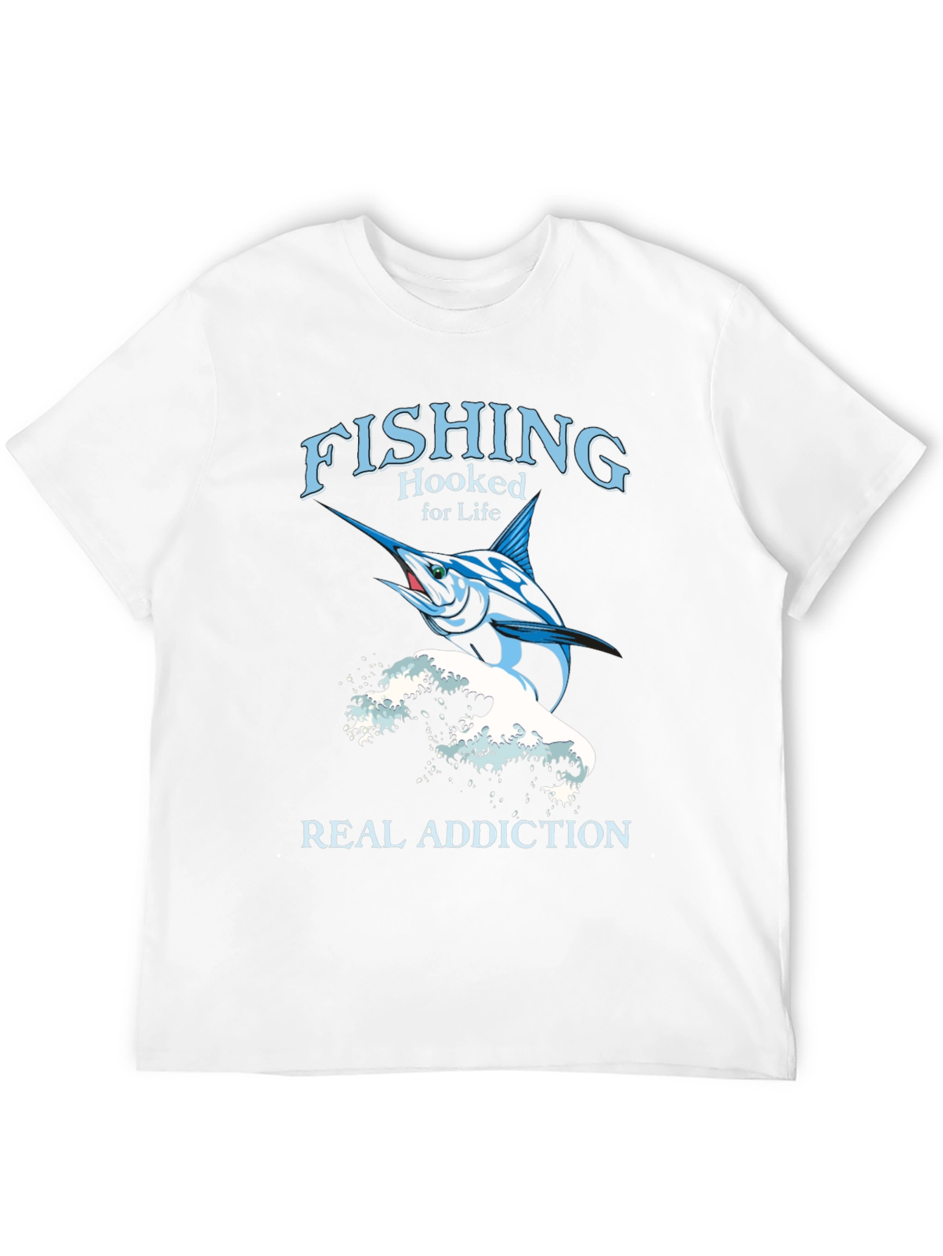 Fishing Hooked For Life Black T-Shirt
