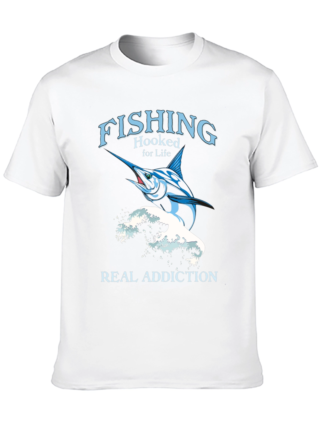 Fishing Hooked For Life Black T-Shirt