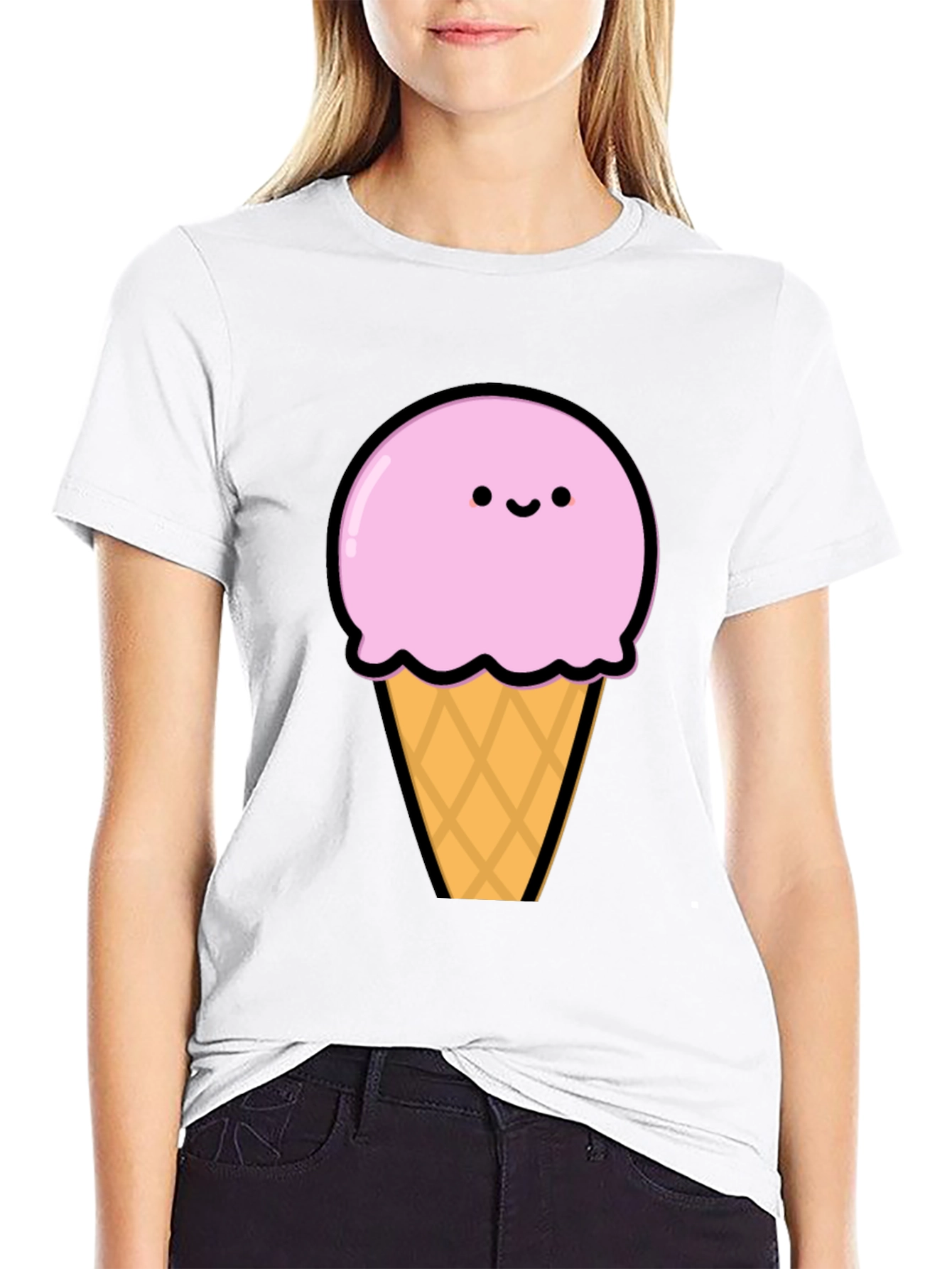 Cute Ice Cream Graphic T-Shirt - Unisex