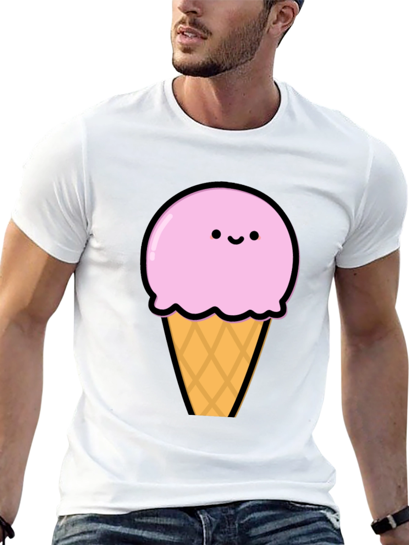 Cute Ice Cream Graphic T-Shirt - Unisex