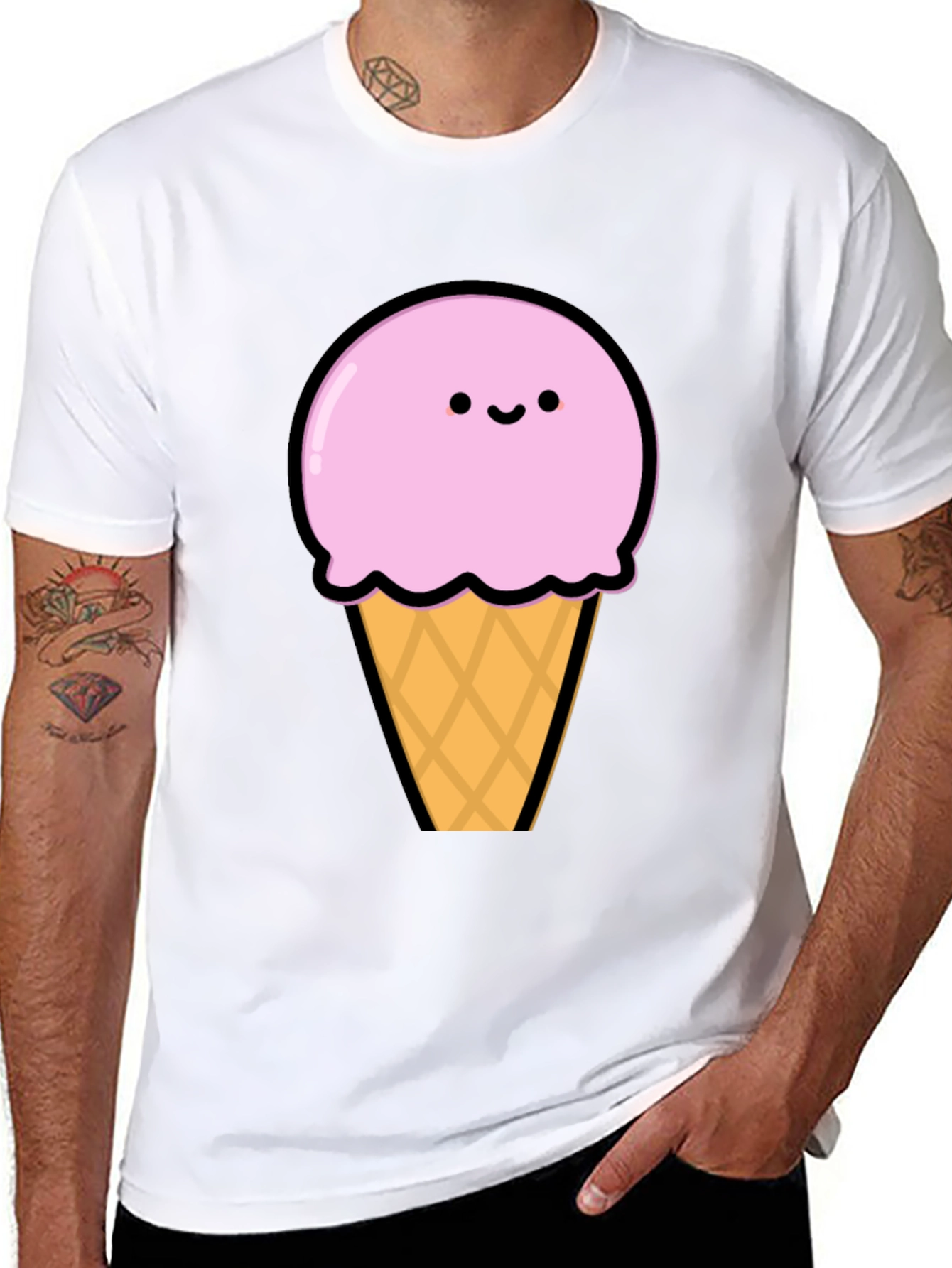 Cute Ice Cream Graphic T-Shirt - Unisex
