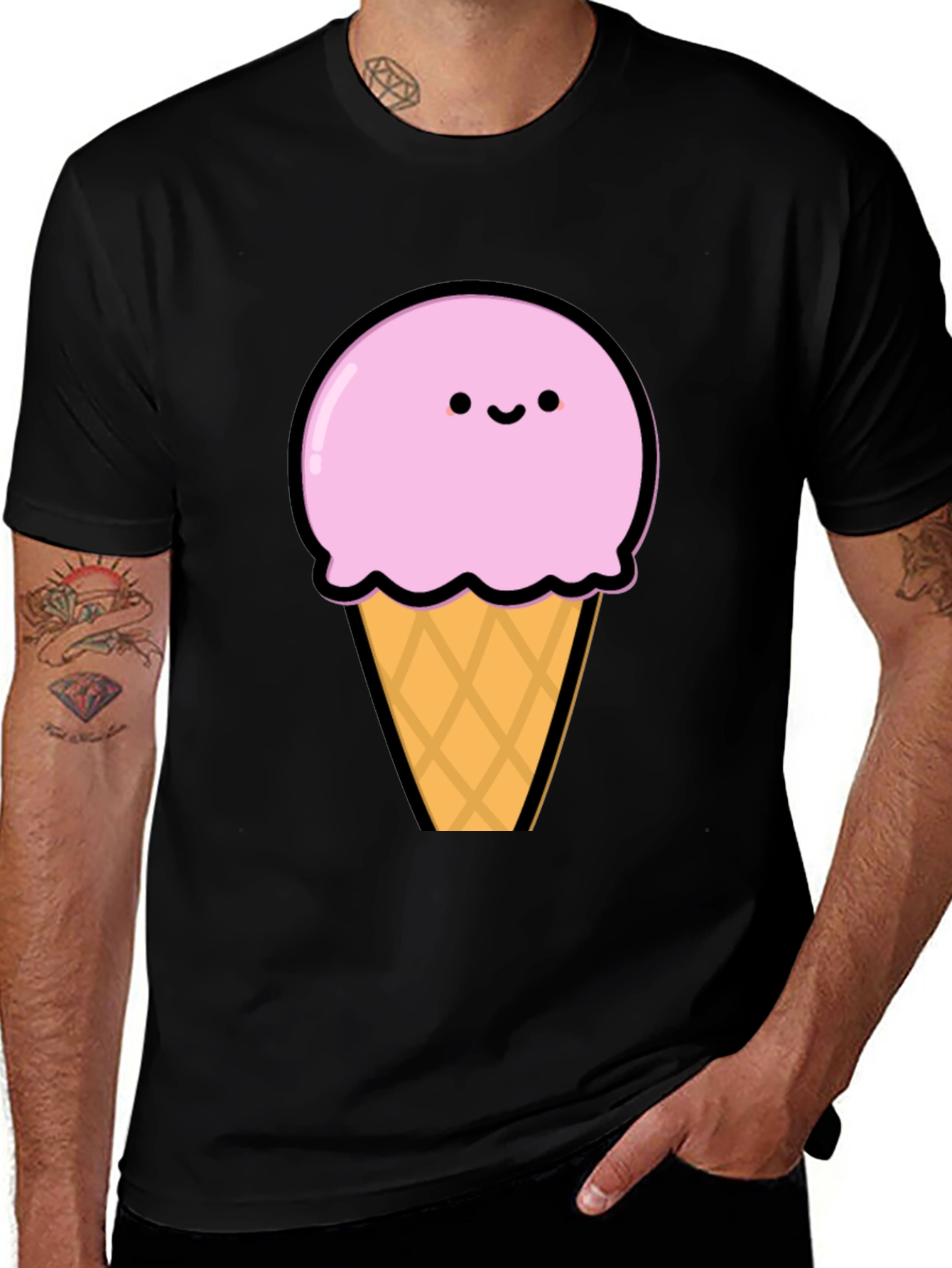 Cute Ice Cream Graphic T-Shirt - Unisex