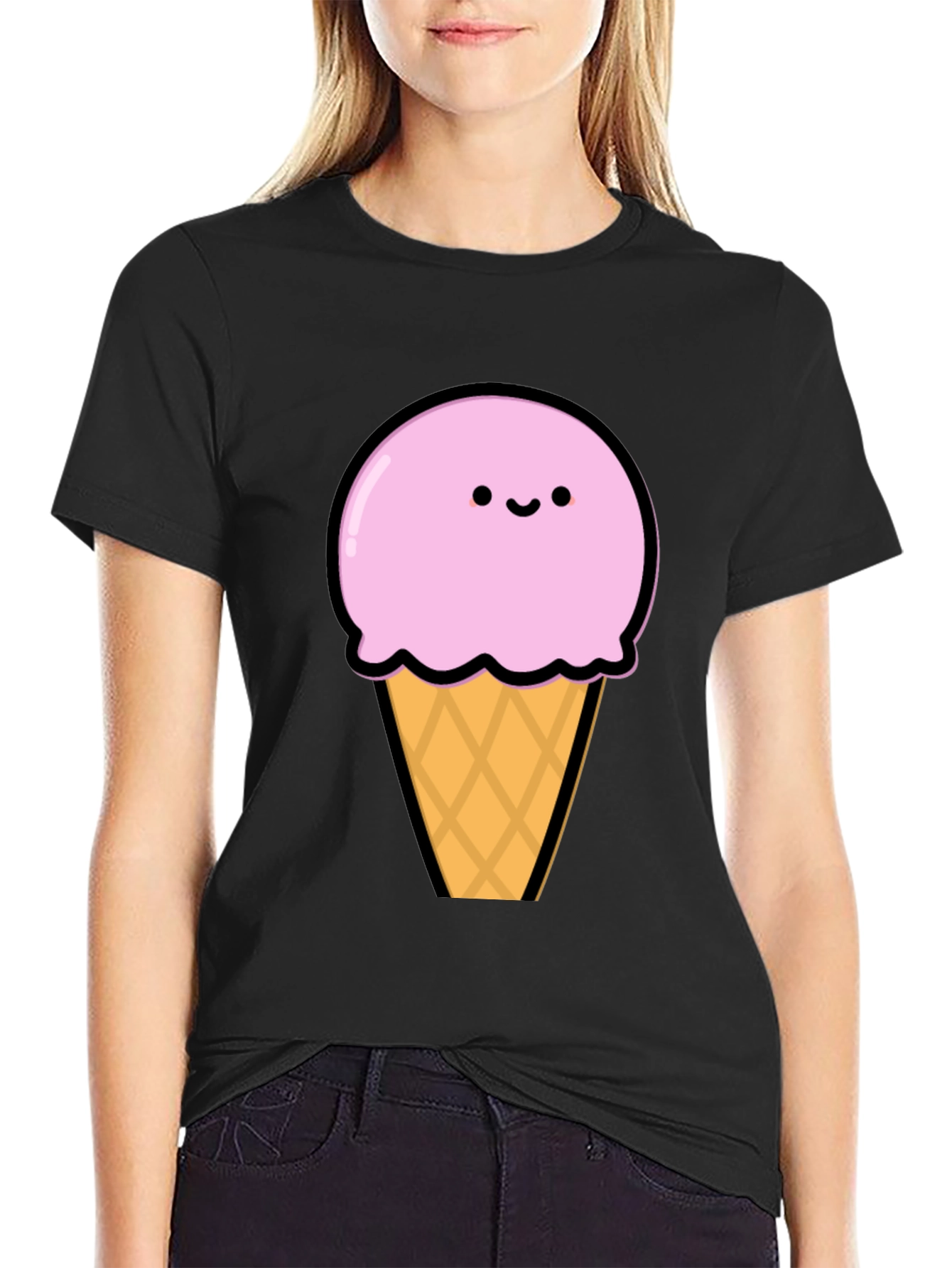 Cute Ice Cream Graphic T-Shirt - Unisex
