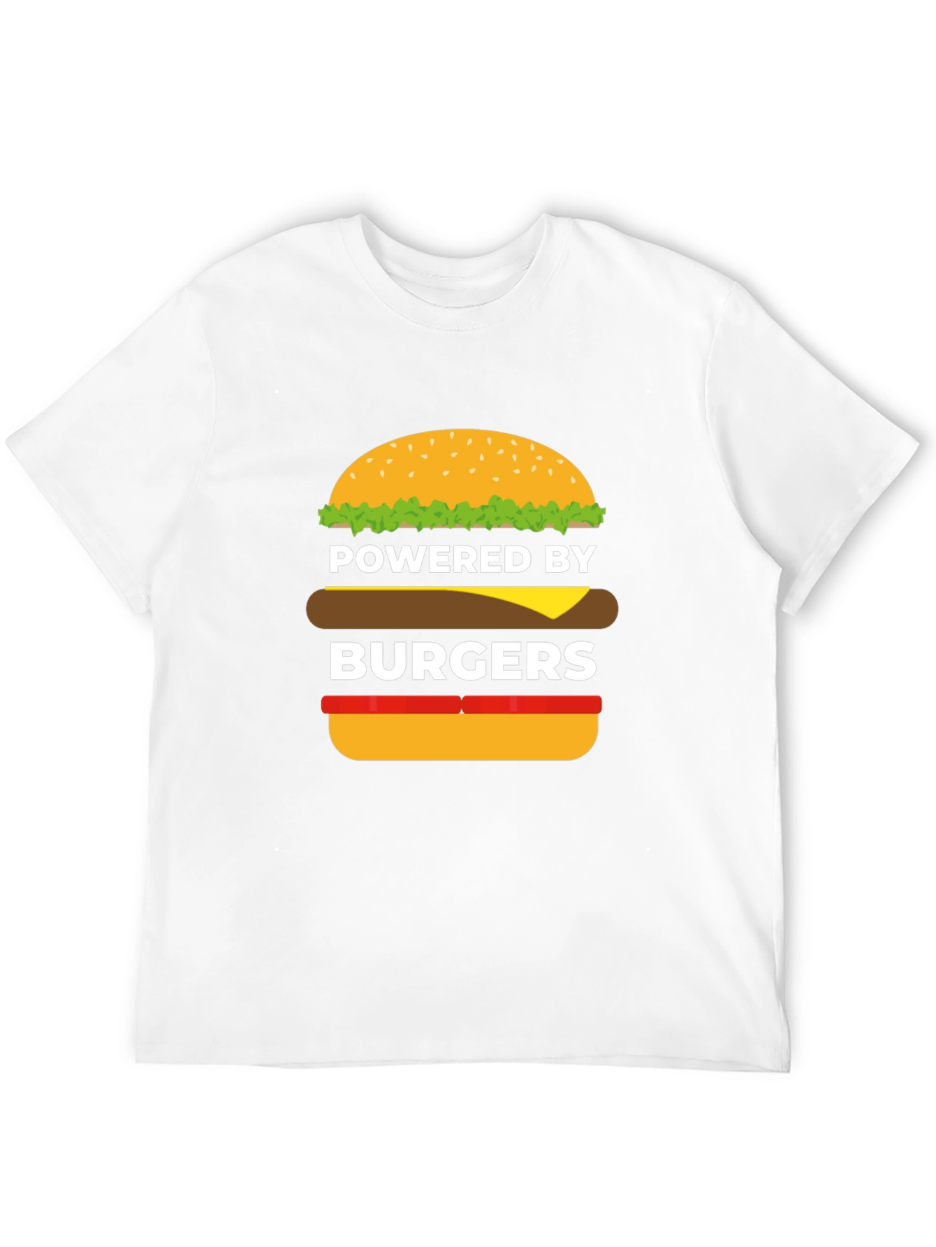 Powered by Burgers Black Graphic Tee