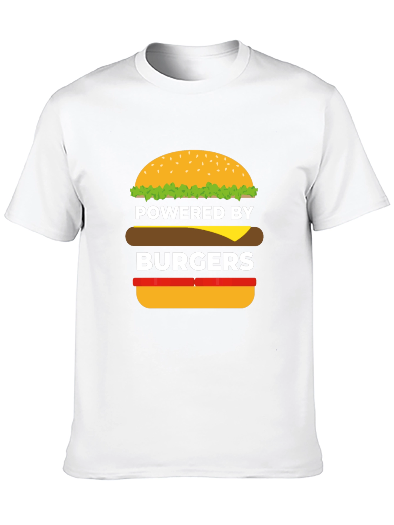 Powered by Burgers Black Graphic Tee