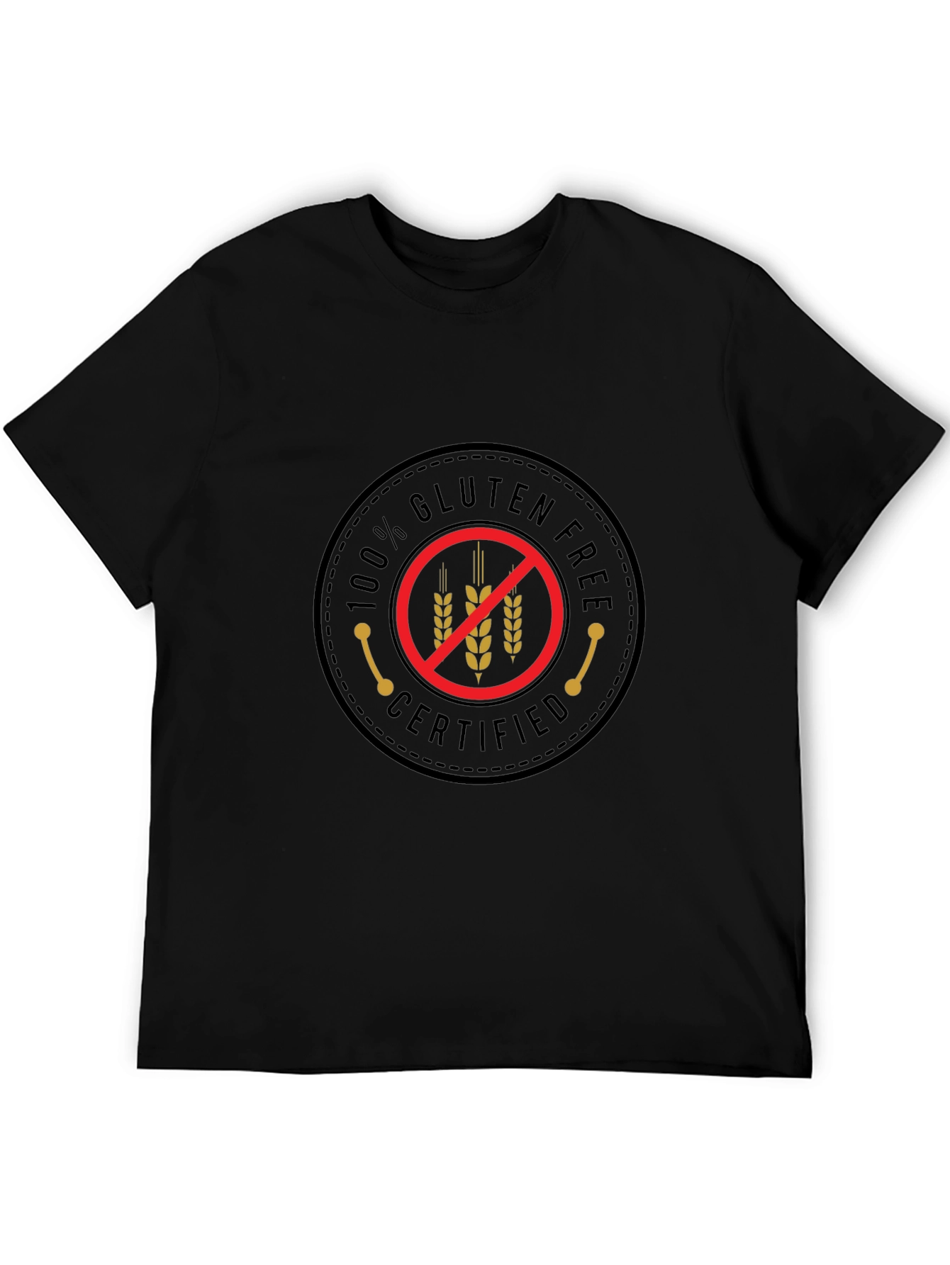 Gluten-Free Certified Black T-Shirt