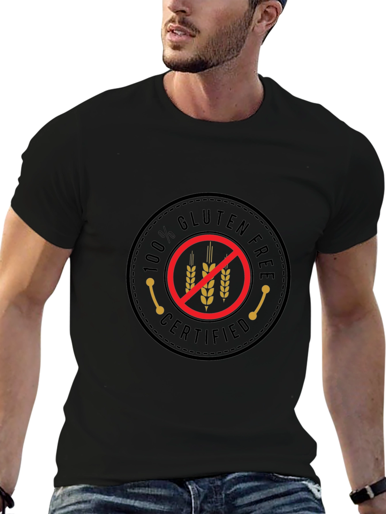 Gluten-Free Certified Black T-Shirt