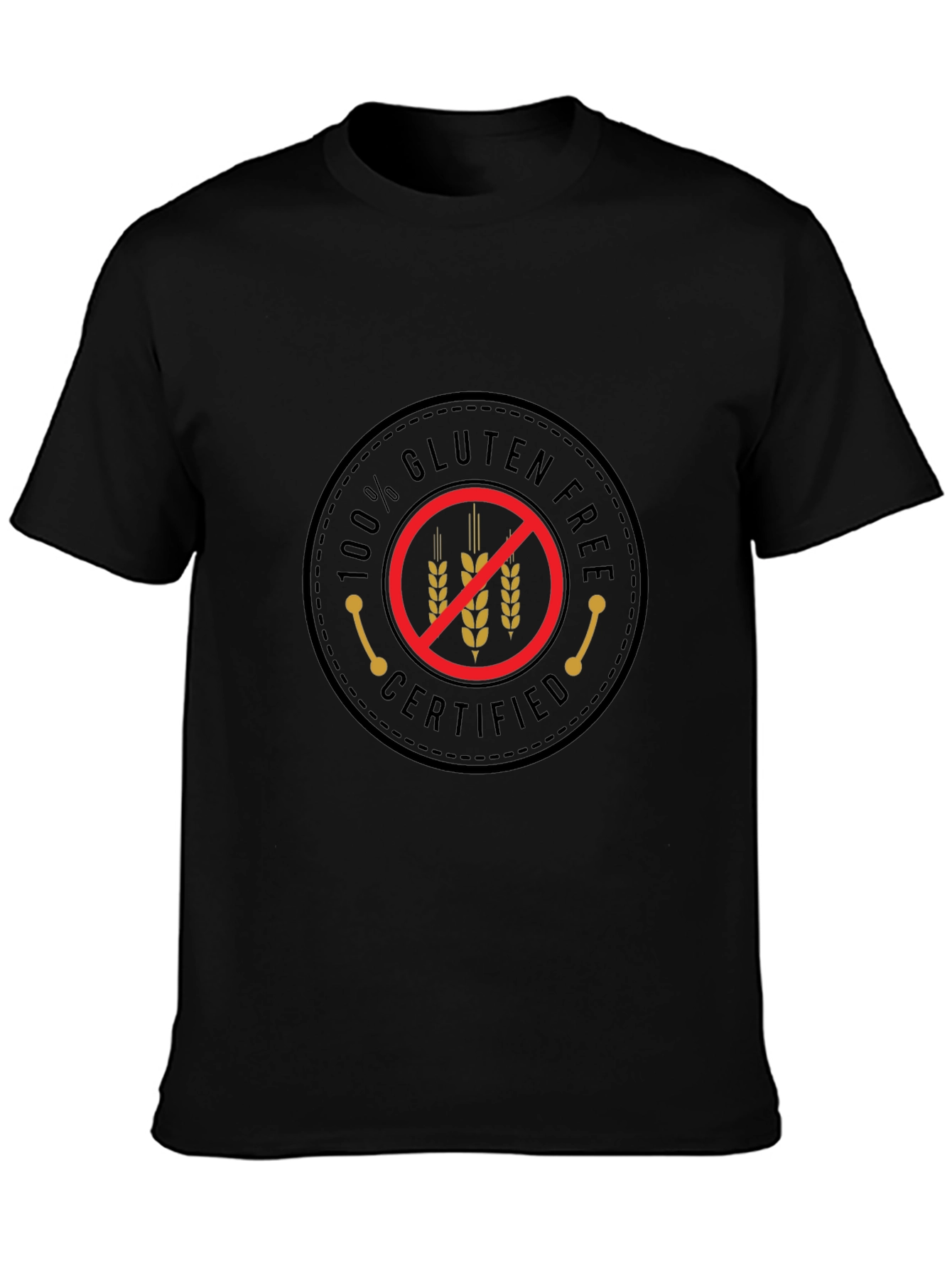 Gluten-Free Certified Black T-Shirt