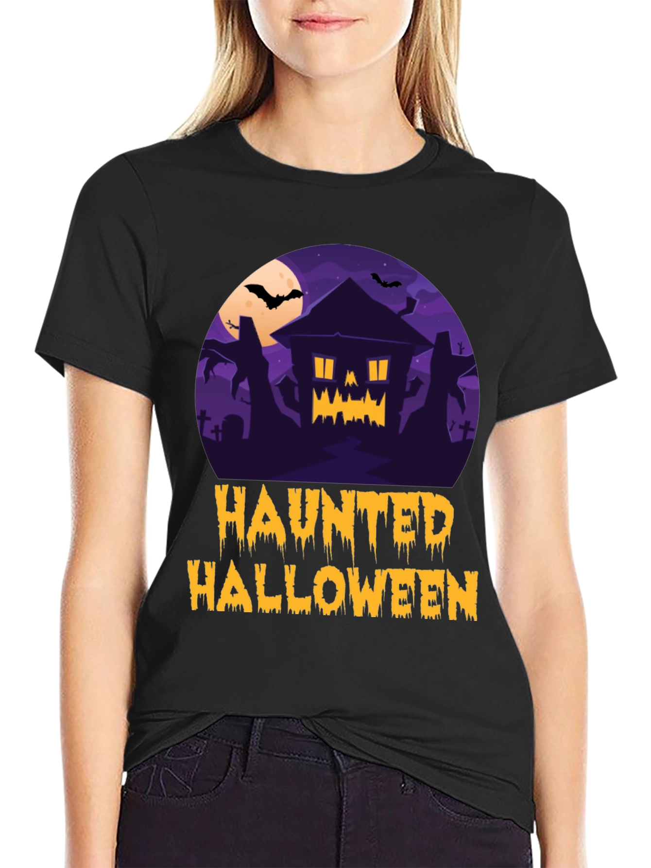 Haunted Halloween Graphic Tee