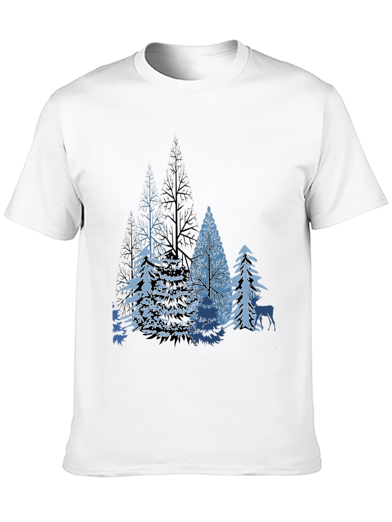 Winter Forest Graphic Tee - Black