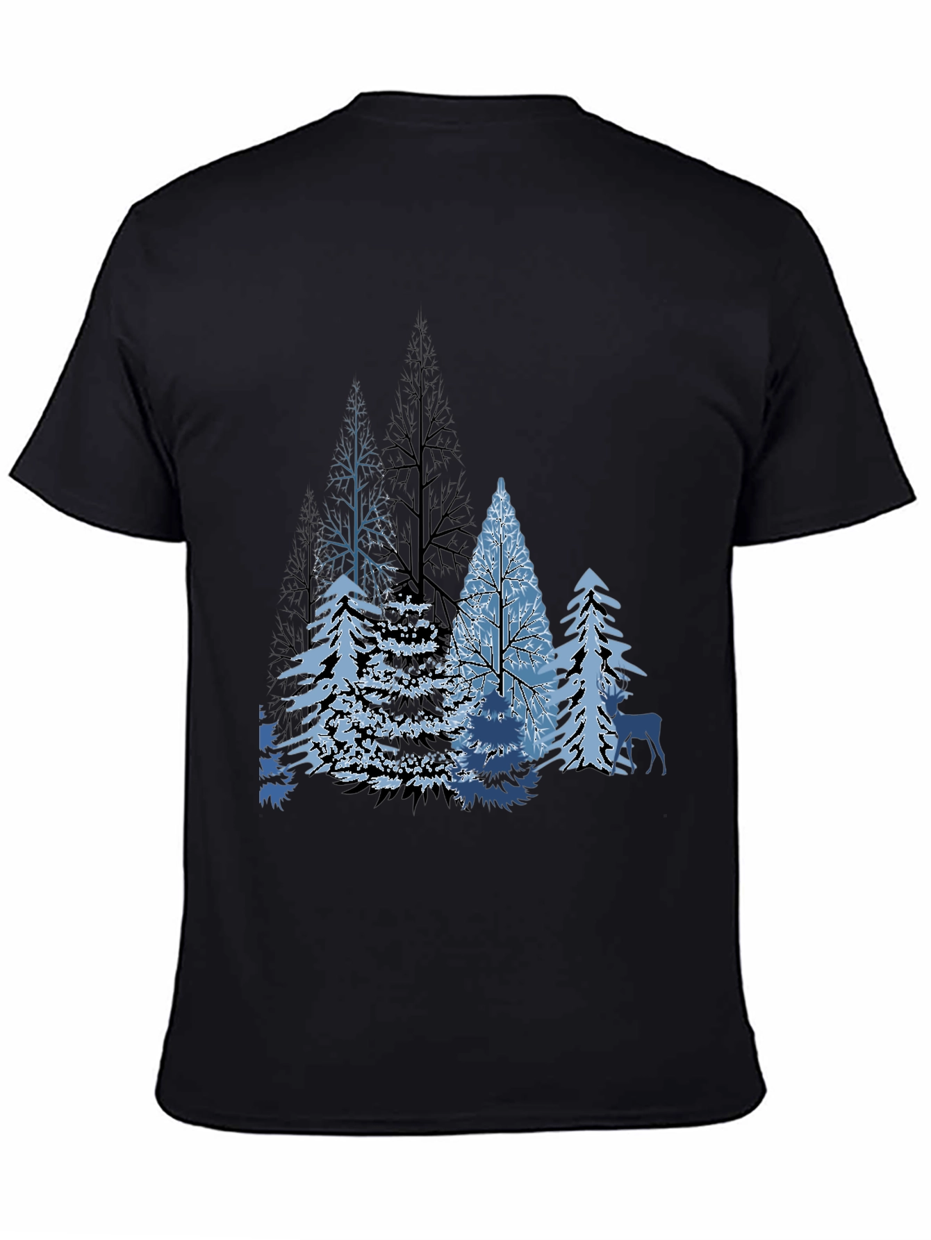 Winter Forest Graphic Tee - Black