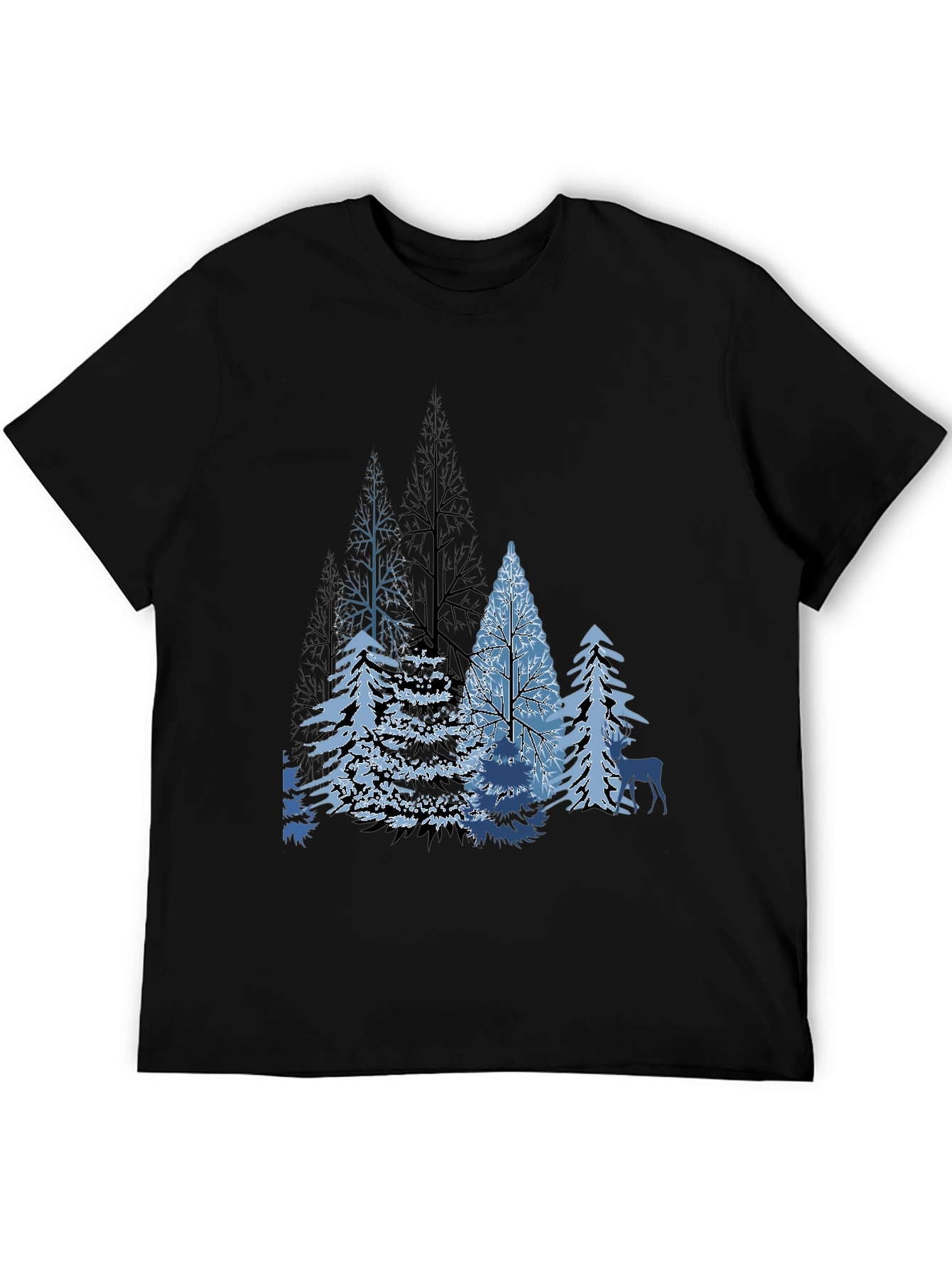 Winter Forest Graphic Tee - Black