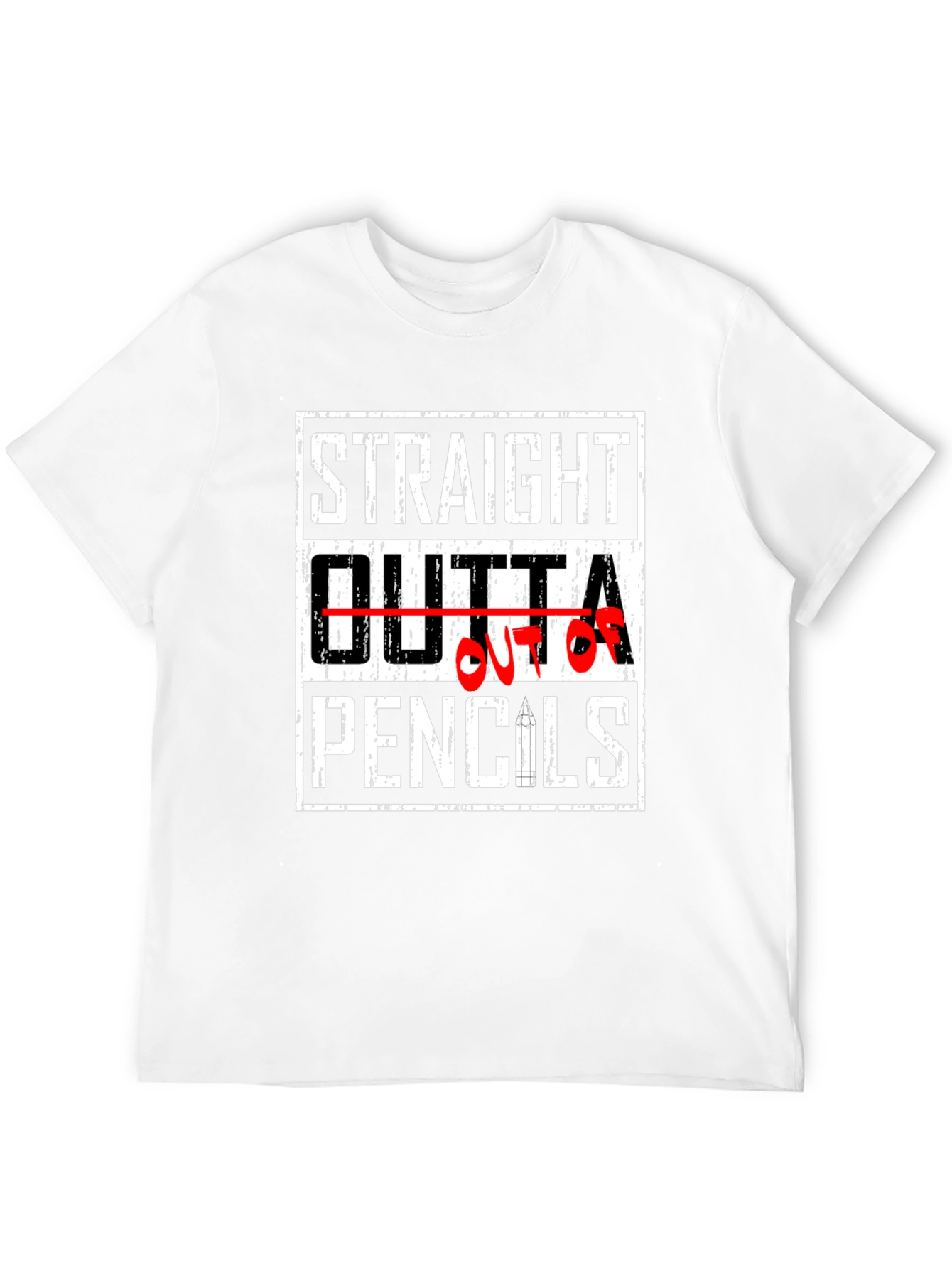 Straight Outta Pencils Graphic T-Shirt