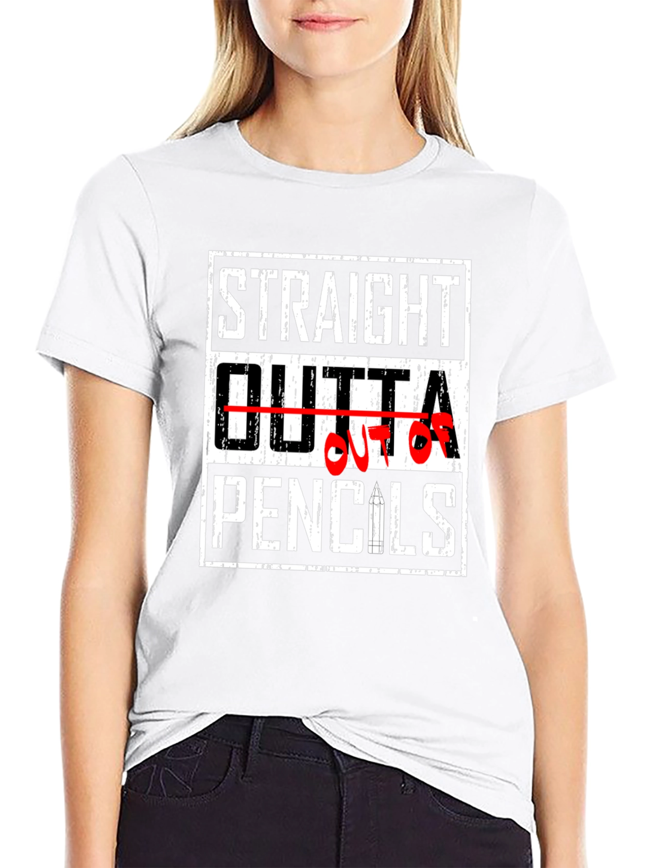 Straight Outta Pencils Graphic T-Shirt