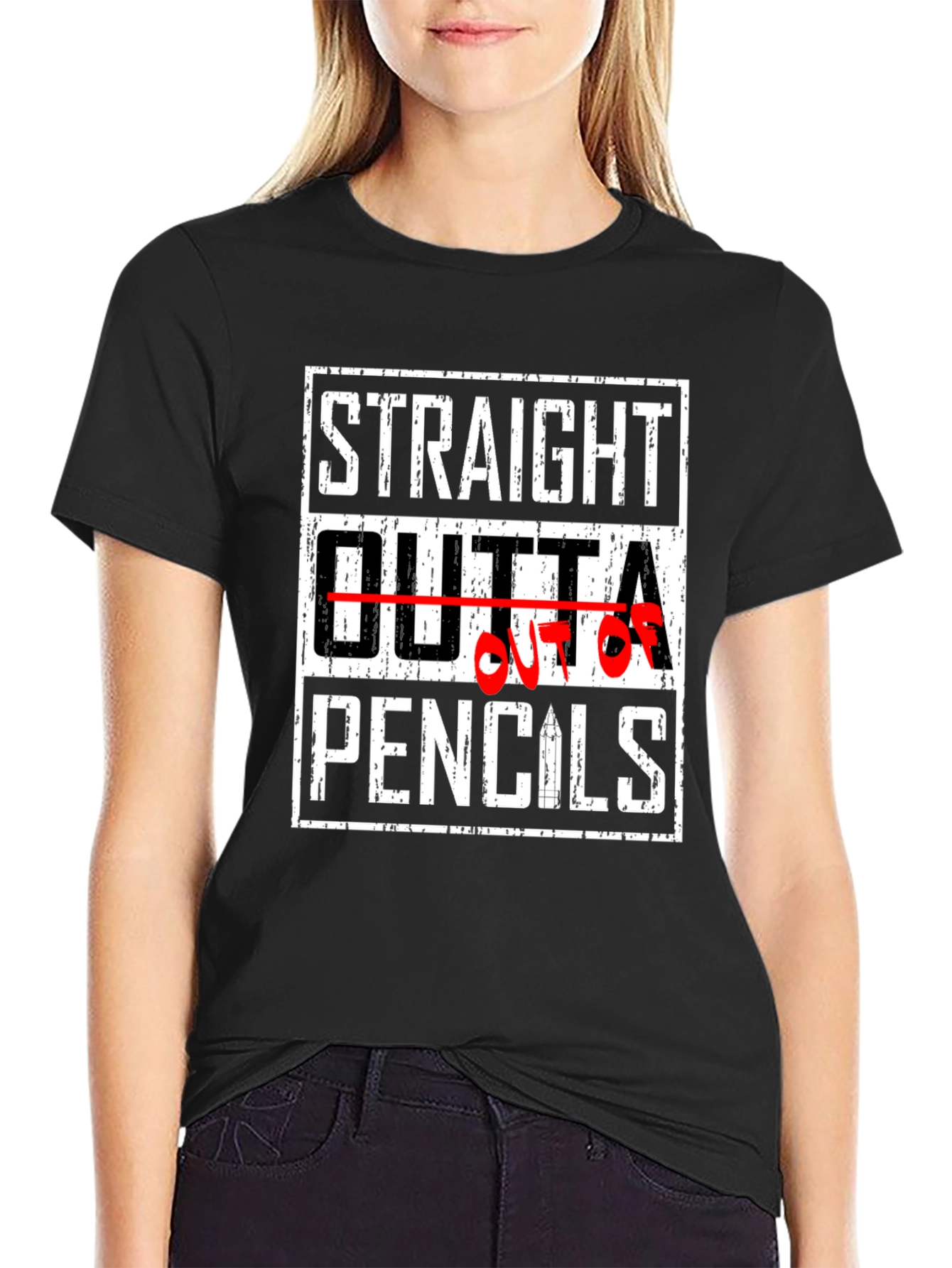 Straight Outta Pencils Graphic T-Shirt