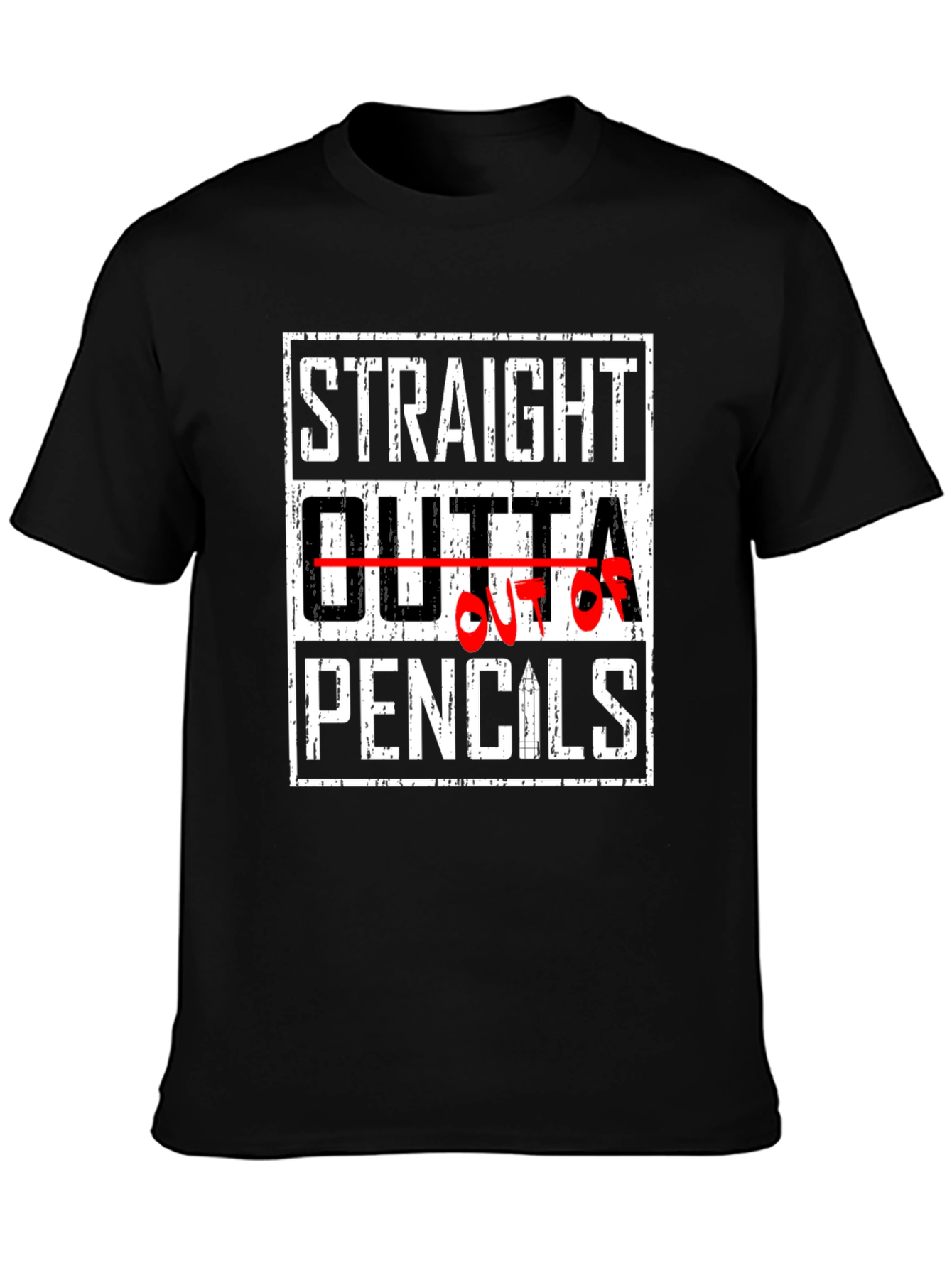 Straight Outta Pencils Graphic T-Shirt