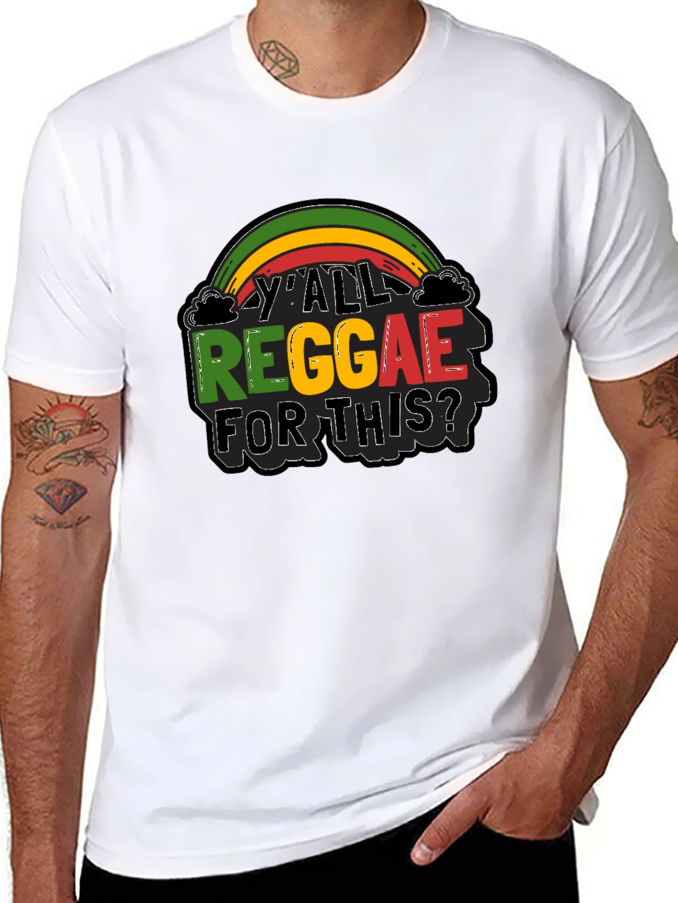YAll Reggae For This? Graphic Black T-Shirt