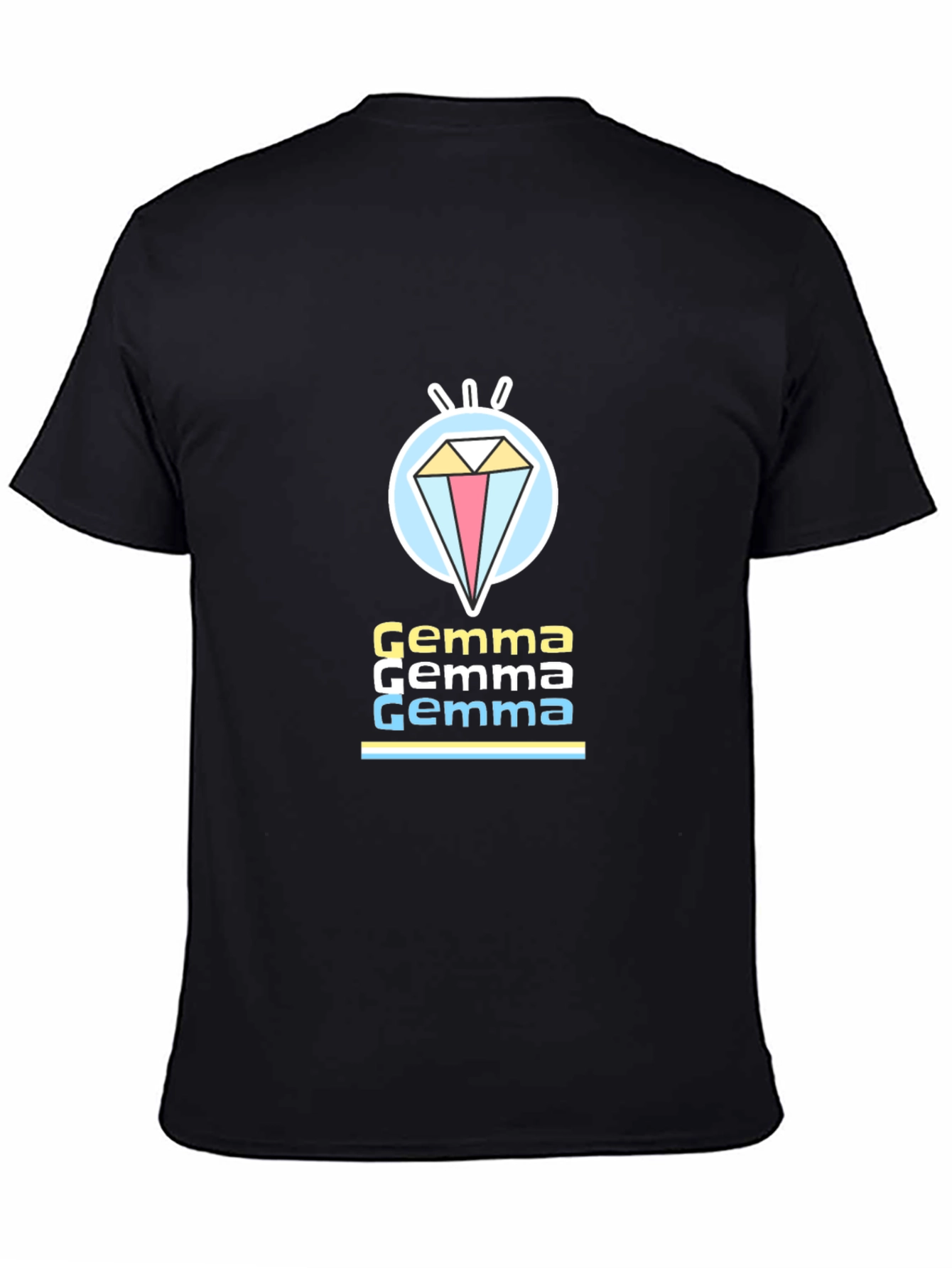 Gemma Diamond Graphic T-Shirt - Black