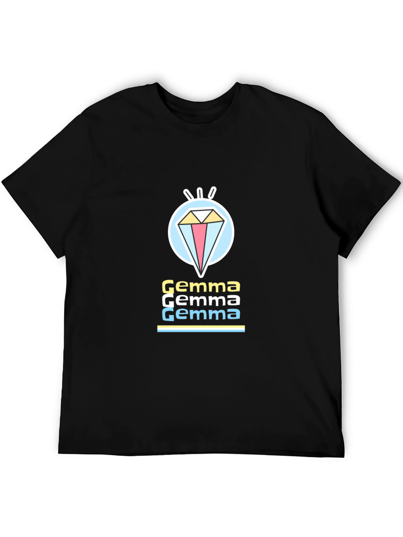 Gemma Diamond Graphic T-Shirt - Black