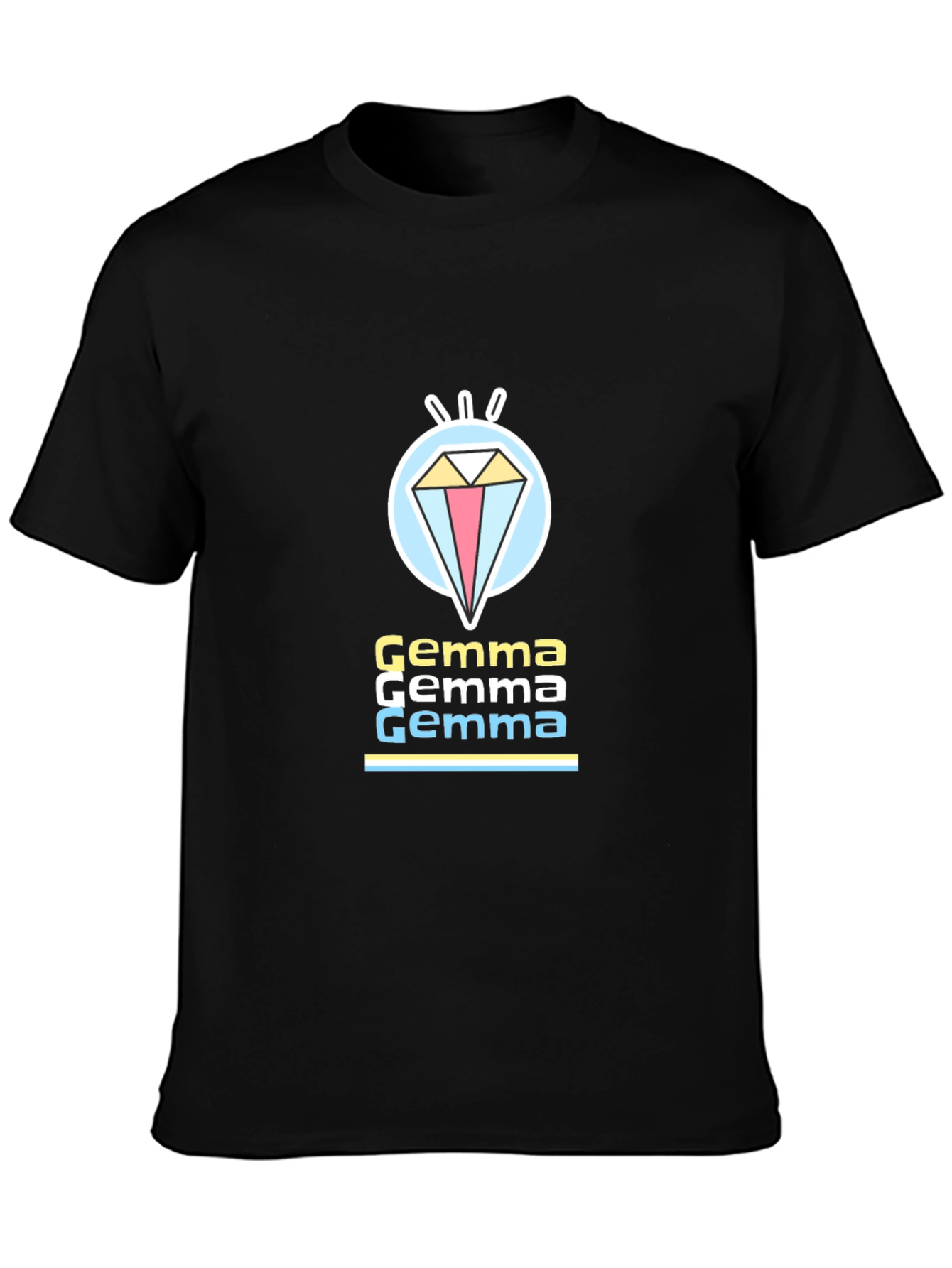 Gemma Diamond Graphic T-Shirt - Black