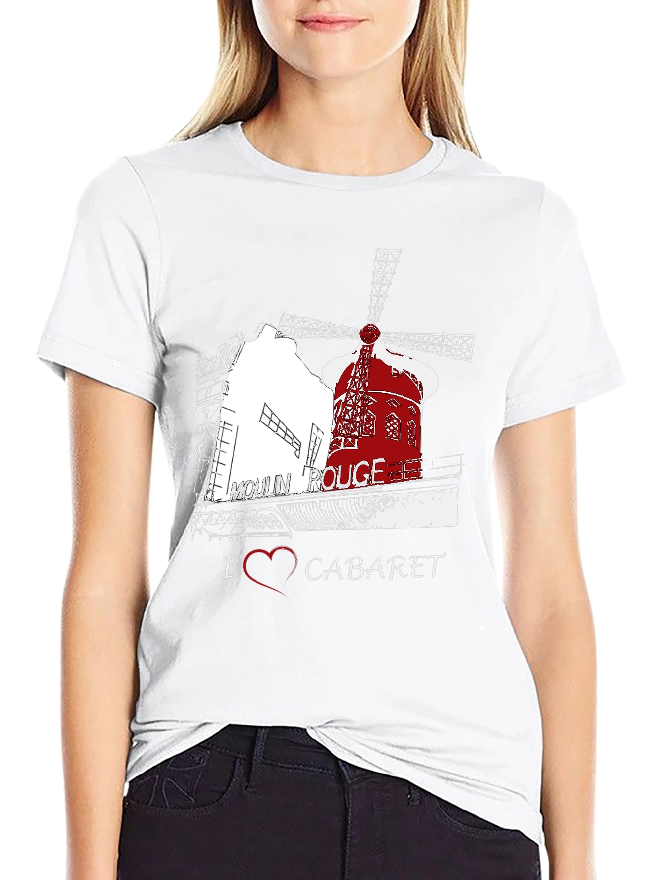 Moulin Rouge T-Shirt I Heart Cabaret